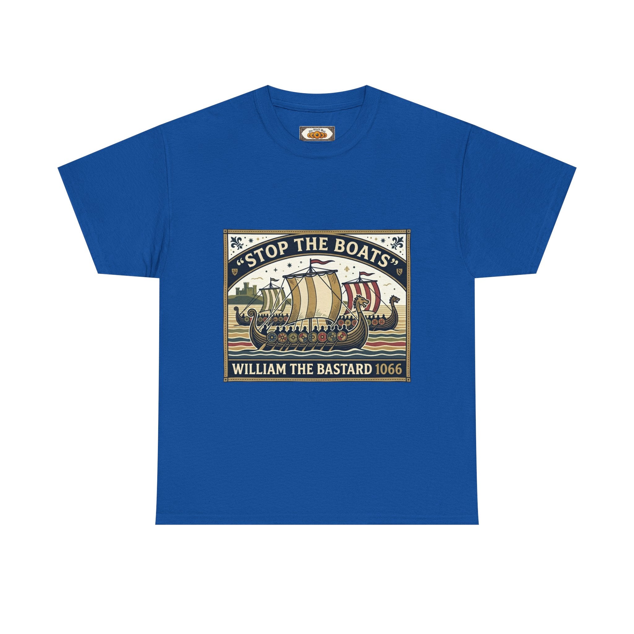 "Stop the Boats" Norman Conquest 1066 Protest T-Shirt | English History Tee