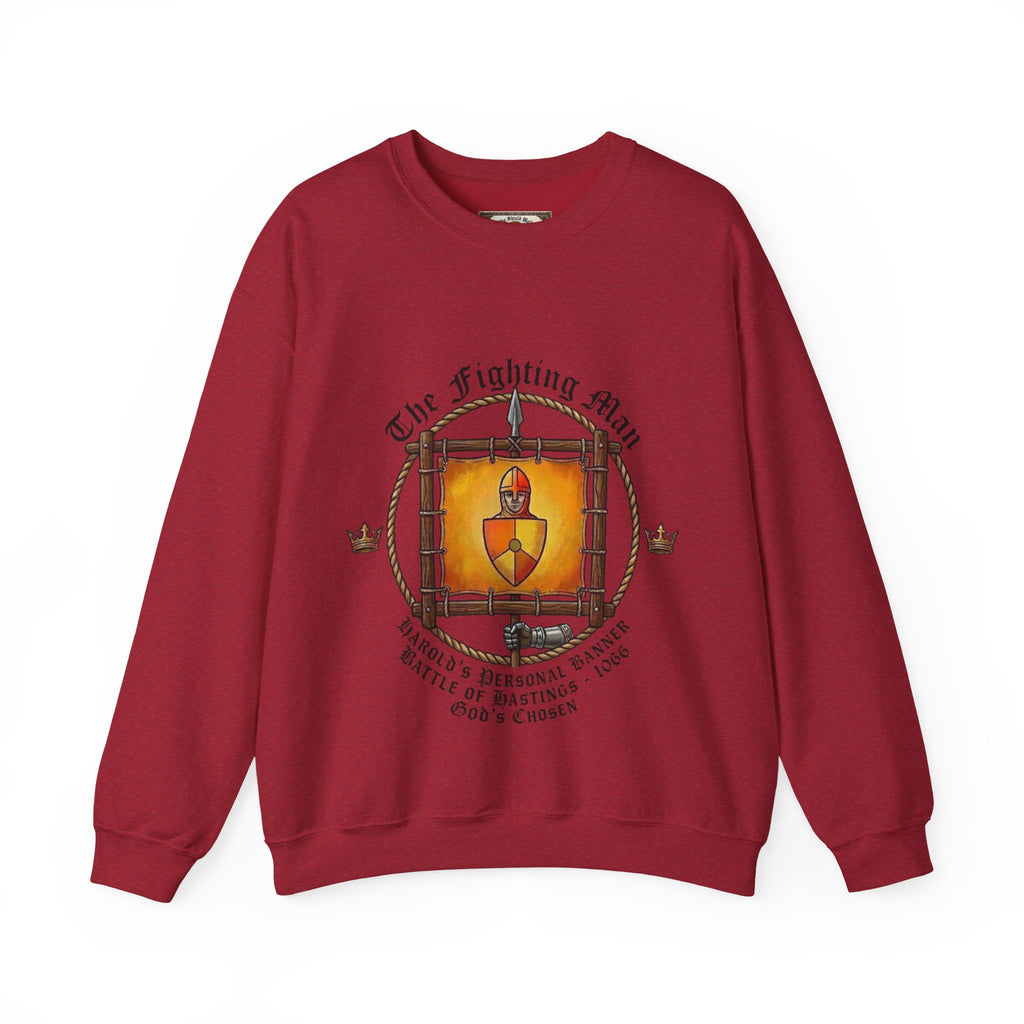 King Harold II Fighting Man Banner Sweatshirt — The Last Anglo-Saxon King (Battle of Hastings 1066)