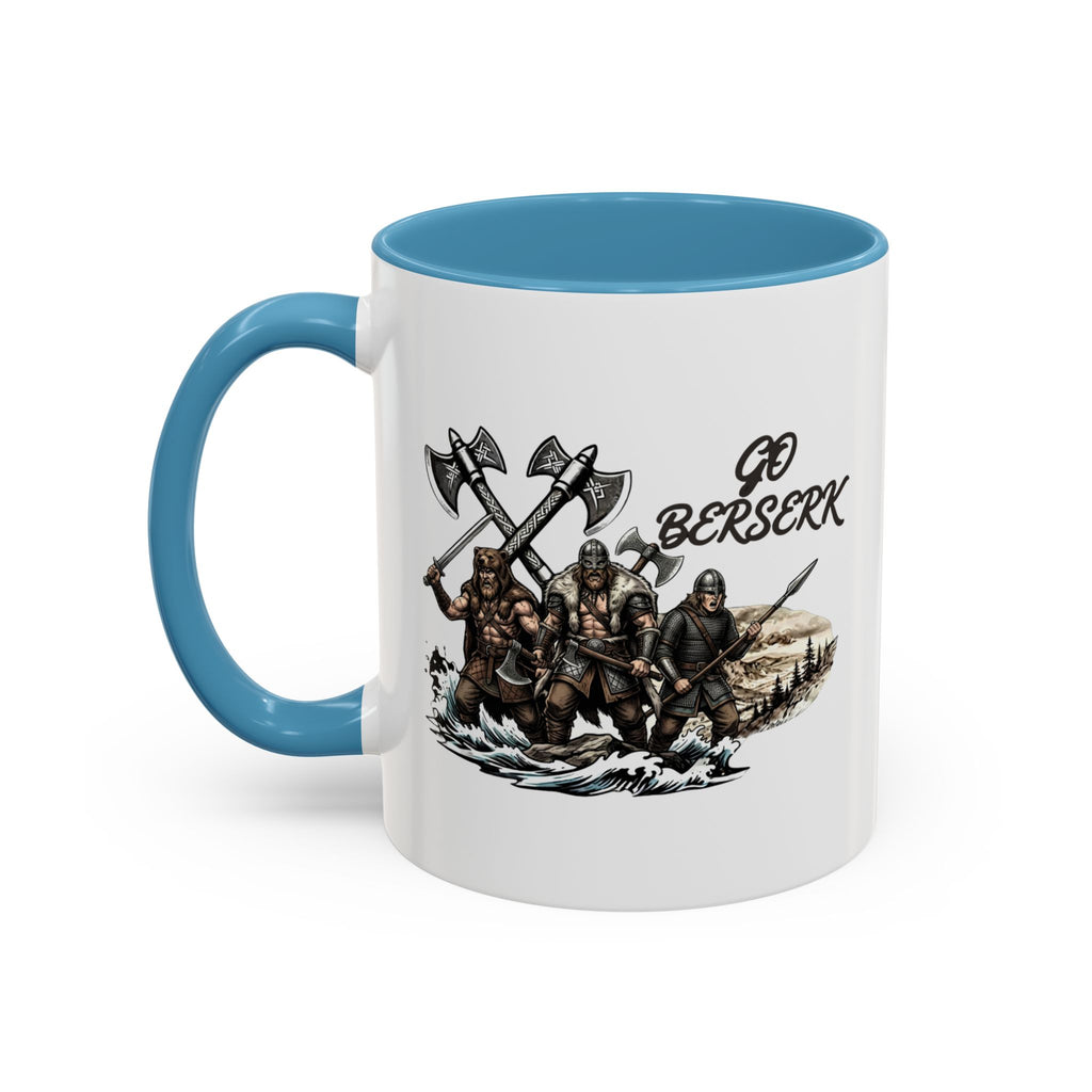 Go Berserk Mug — Three Viking Berserkers Norse Heritage Accent Ceramic Mug 11oz | Heritage Clothing