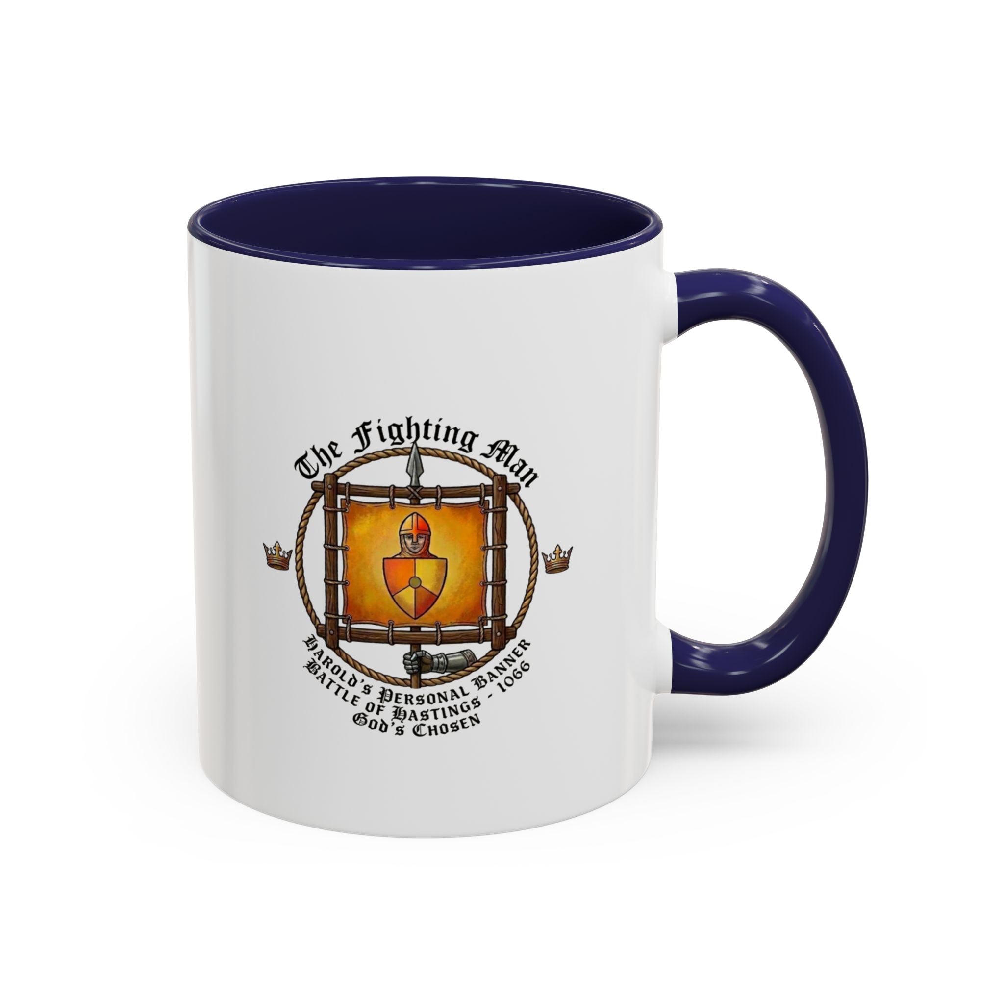 King Harold 'God's Chosen' The Fighting Man Banner Coffee Mug — 1066 Battle of Hastings Tribute