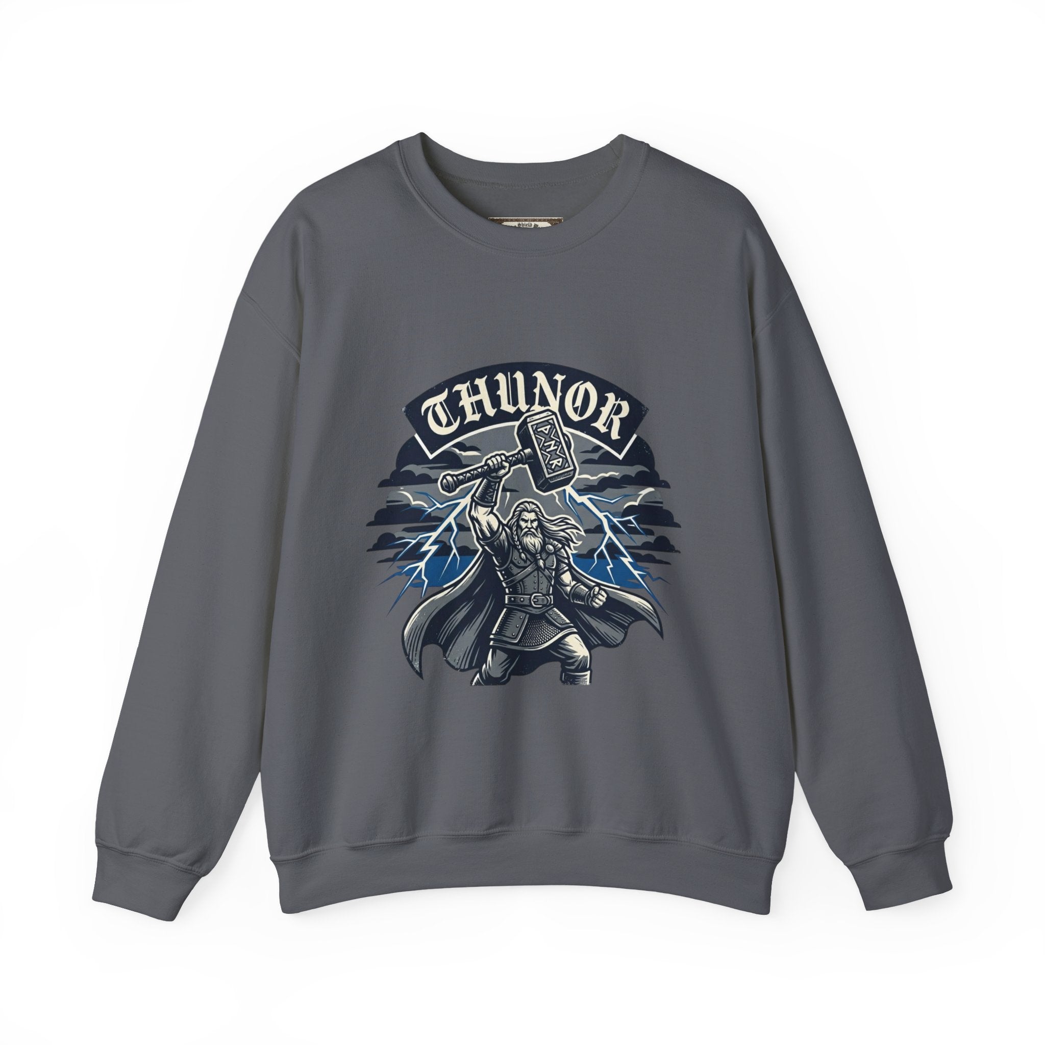 Thunor 'The Thunderer' Sweatshirt — Anglo-Saxon God of Thunder Design