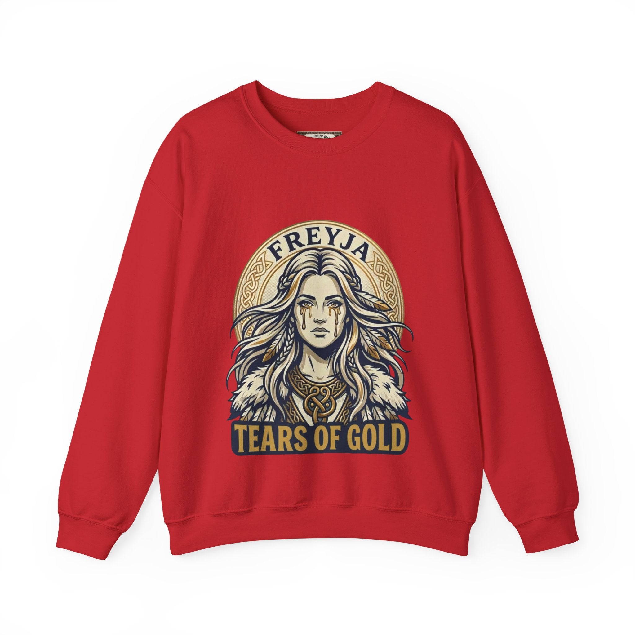 Freyja Tears of Gold Unisex Norse Goddess Sweatshirt – Adult Viking Mythology Top