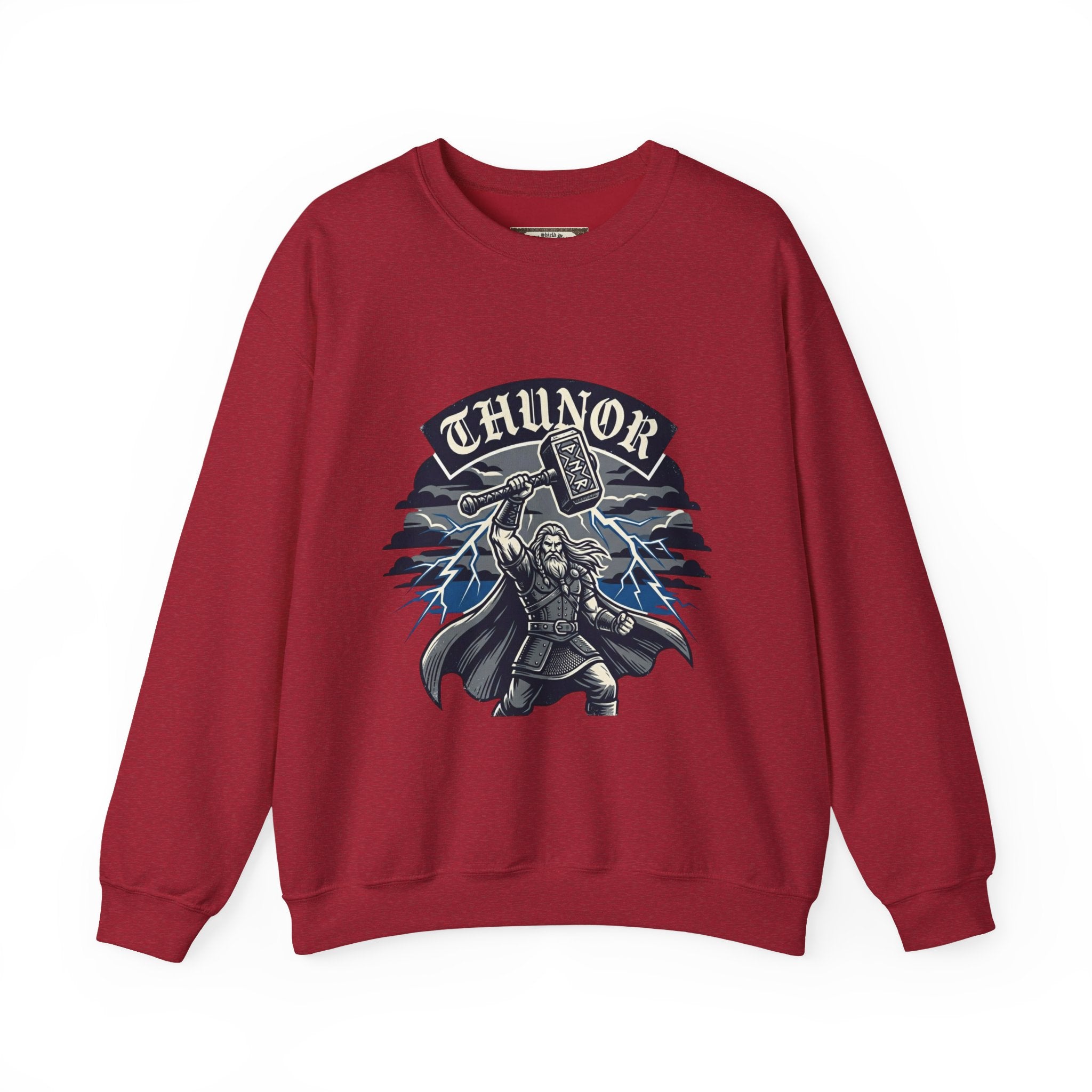 Thunor 'The Thunderer' Sweatshirt — Anglo-Saxon God of Thunder Design