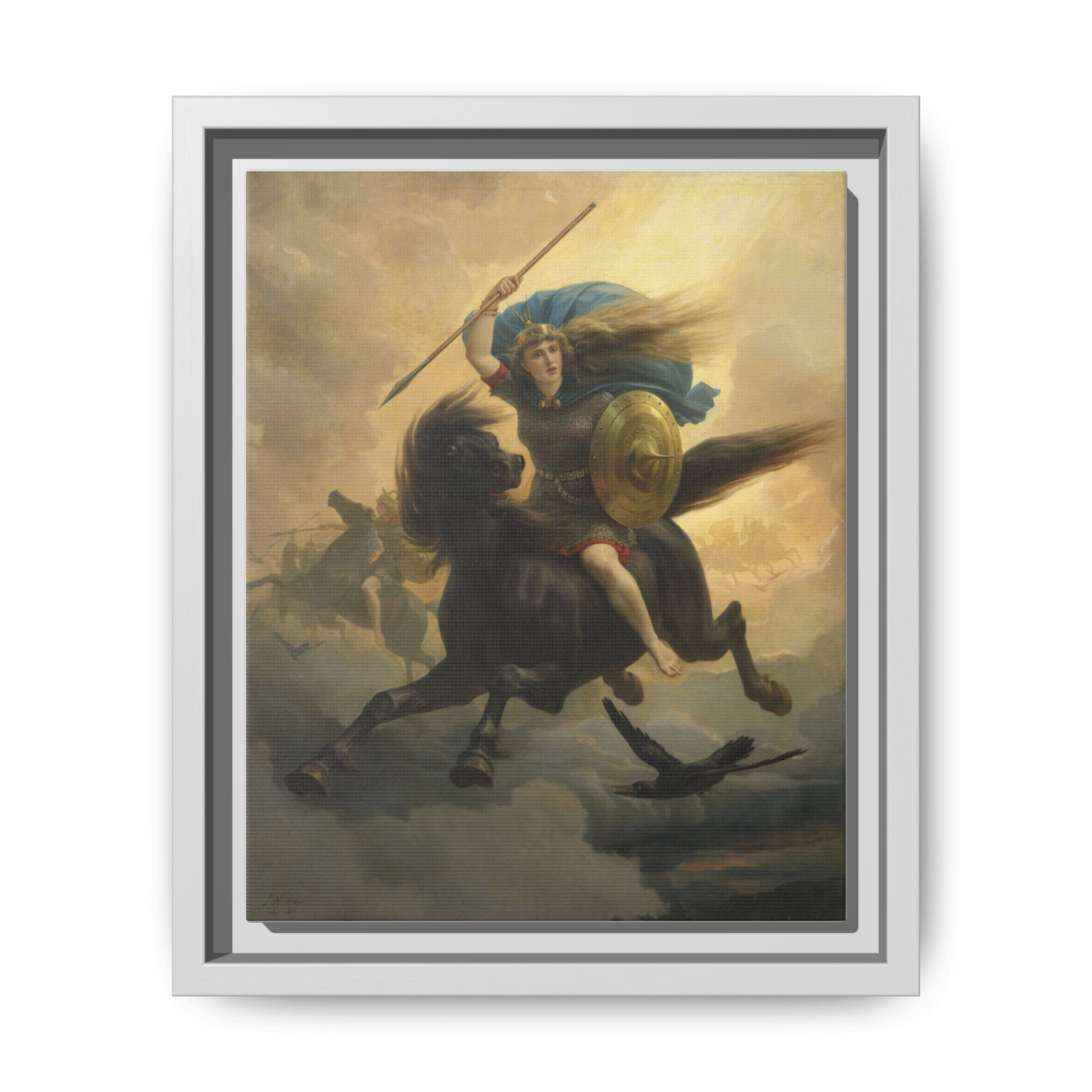 The Valkyrie by Peter Nicolai Arbo | 8×10" Framed Matte Canvas Print