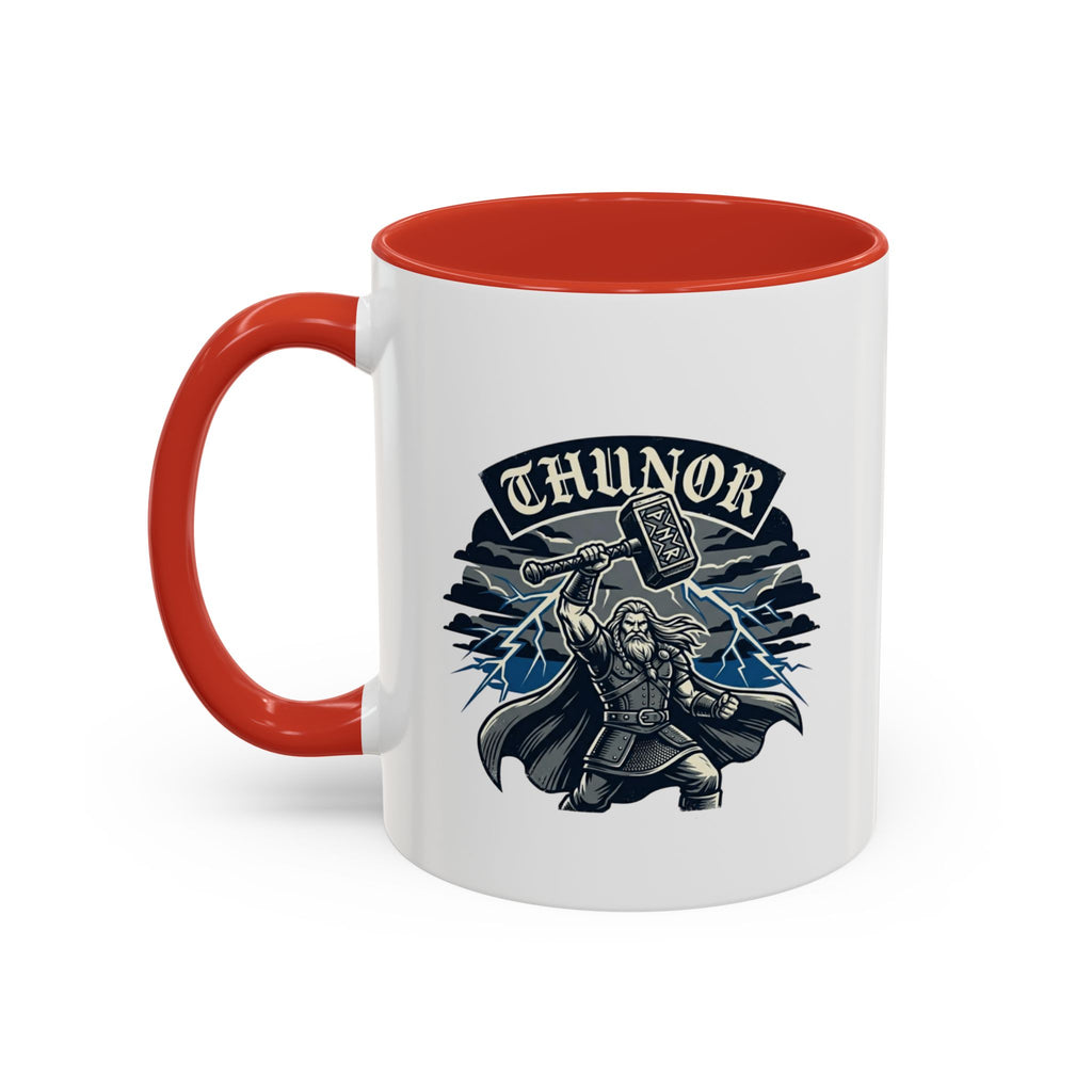 Thunor — Anglo-Saxon Thunder God 11oz Accent Mug | Norse History Gift
