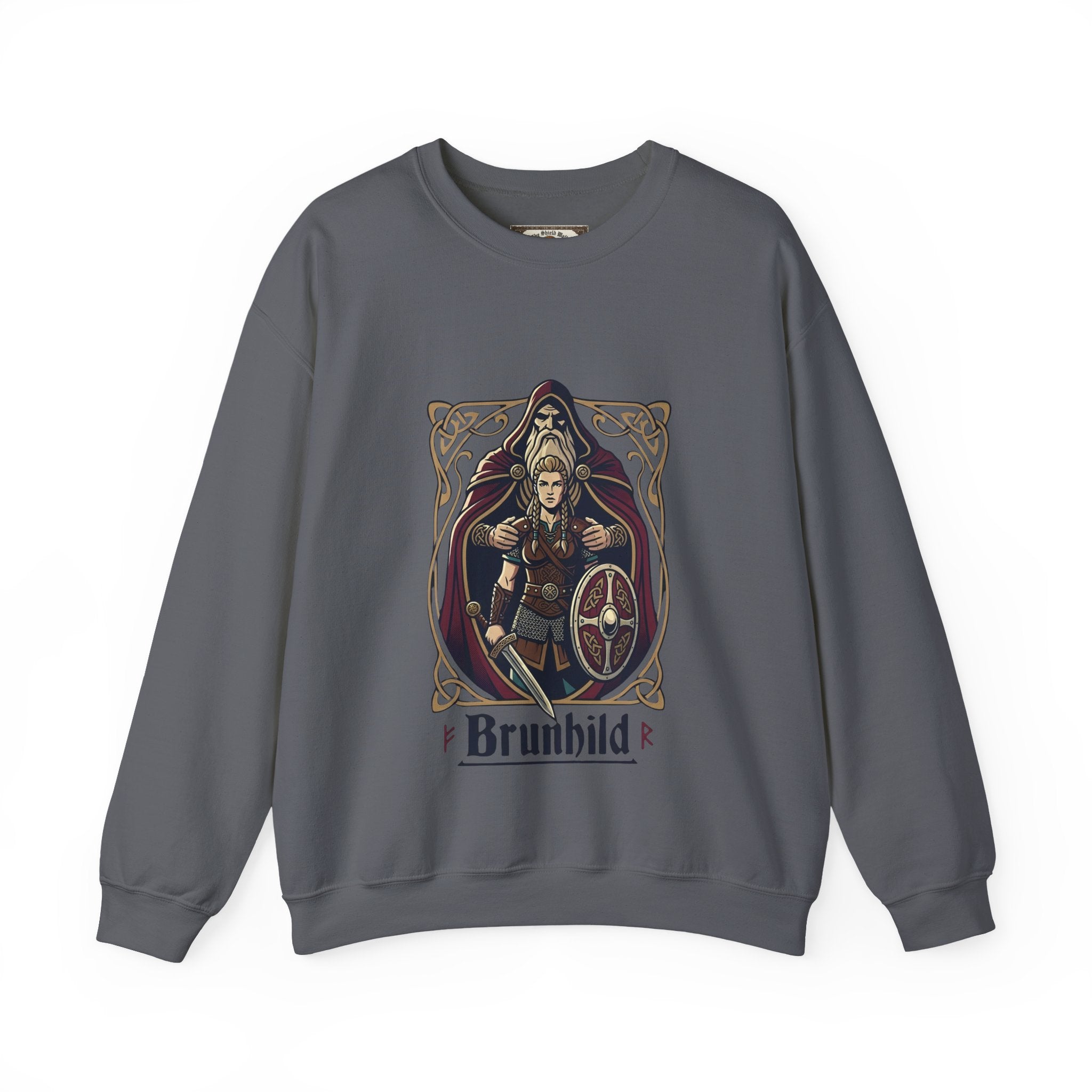 Brunhild Shield Maiden Sweatshirt | Unisex Adult Norse Mythology Top