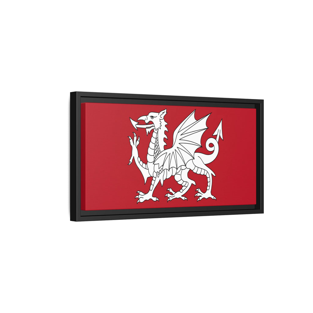 White Dragon of Wessex — Anglo-Saxon Heraldic Framed Canvas Print | Saxon Wall Art