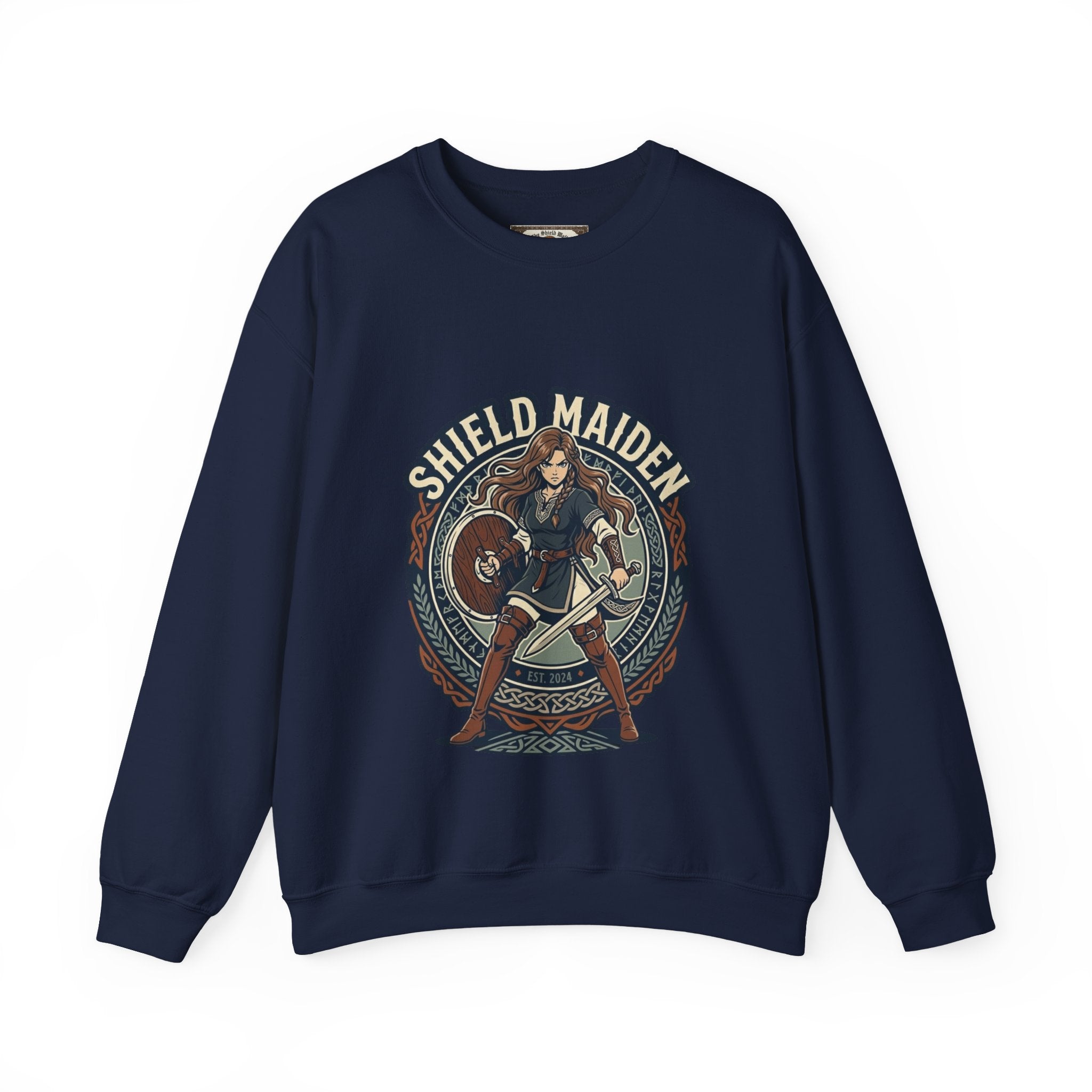 Shield Maiden Crewneck Sweatshirt | Unisex Viking Heritage Apparel