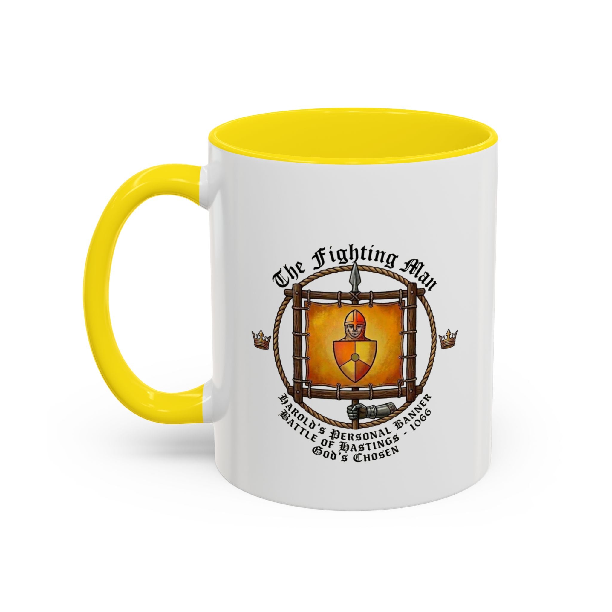 King Harold 'God's Chosen' Fighting Man Banner Coffee Mug | 1066 Battle of Hastings – 11oz