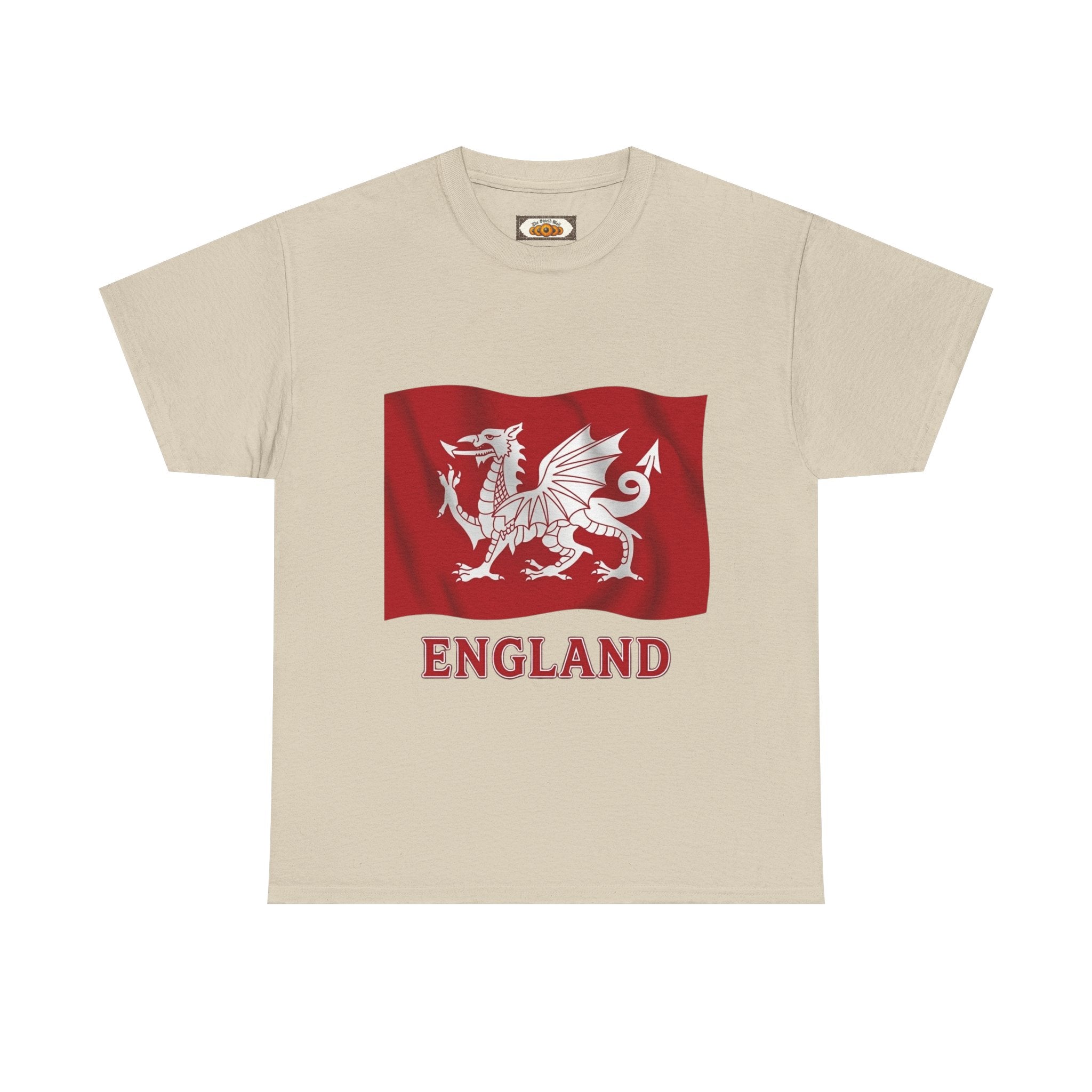 Anglo-Saxon White Dragon Flag T-Shirt | Unisex Historical Cotton Tee