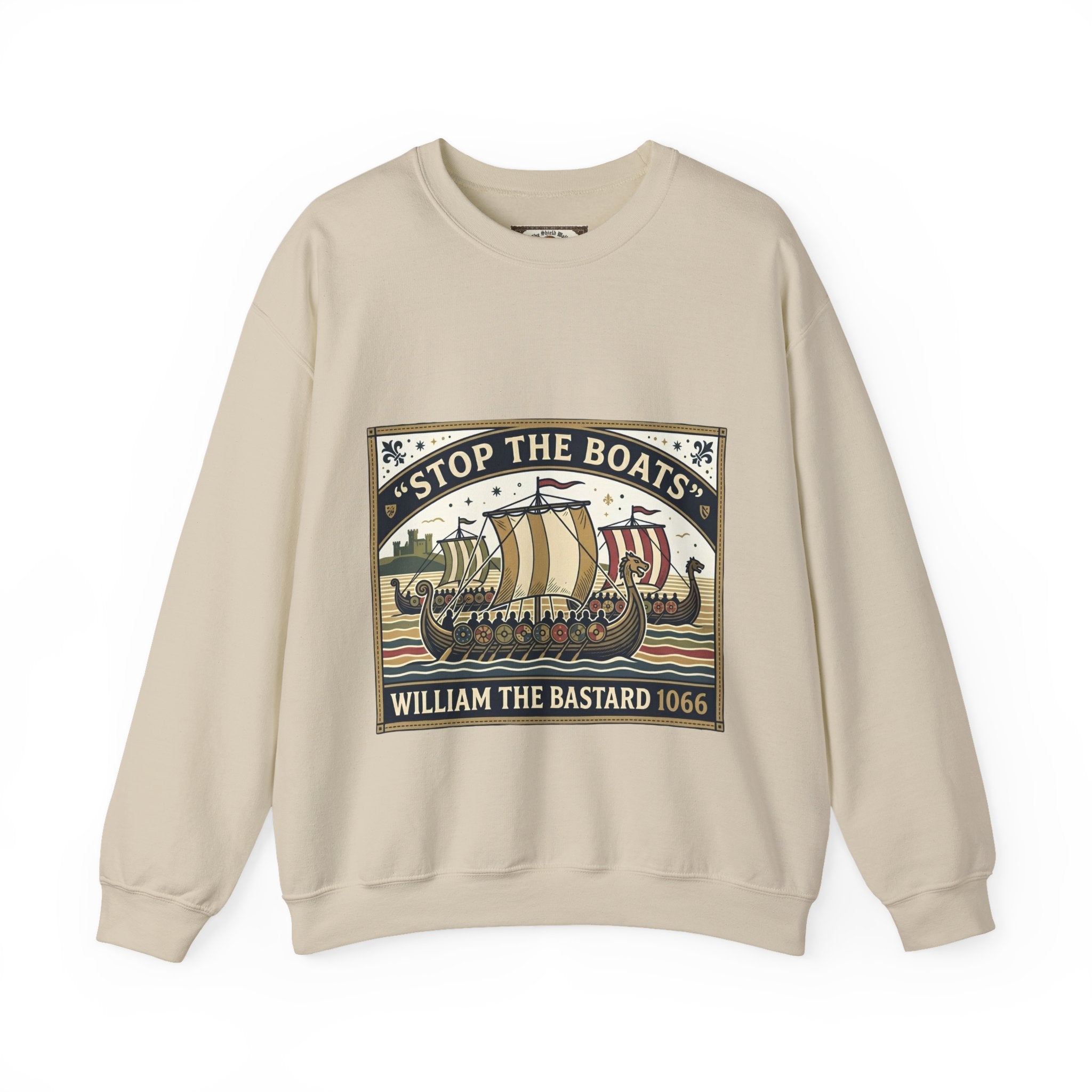 "Stop the Boats" Norman Conquest 1066 Crewneck Sweatshirt | English History