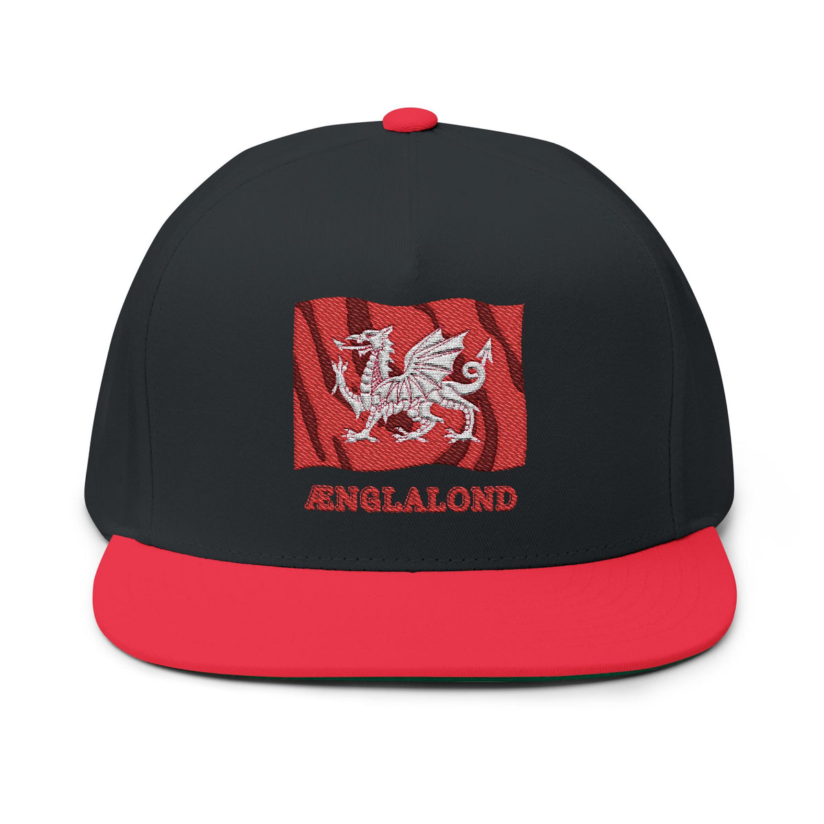 Ænglalond — White Dragon Wavy Flag Snapback Cap | Heritage Accessory