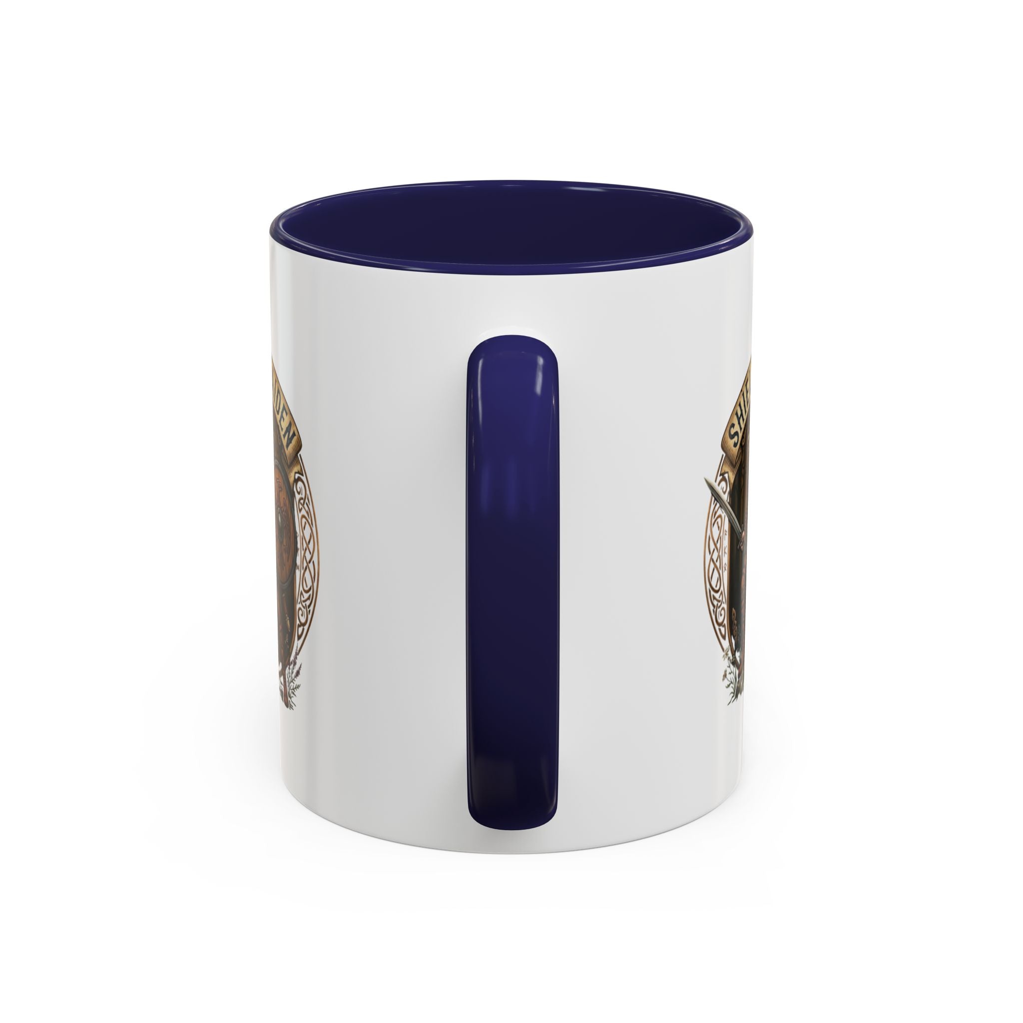 Shield Maiden Coffee Mug | Viking Warrior Shieldmaiden Design | 11oz Accent Mug