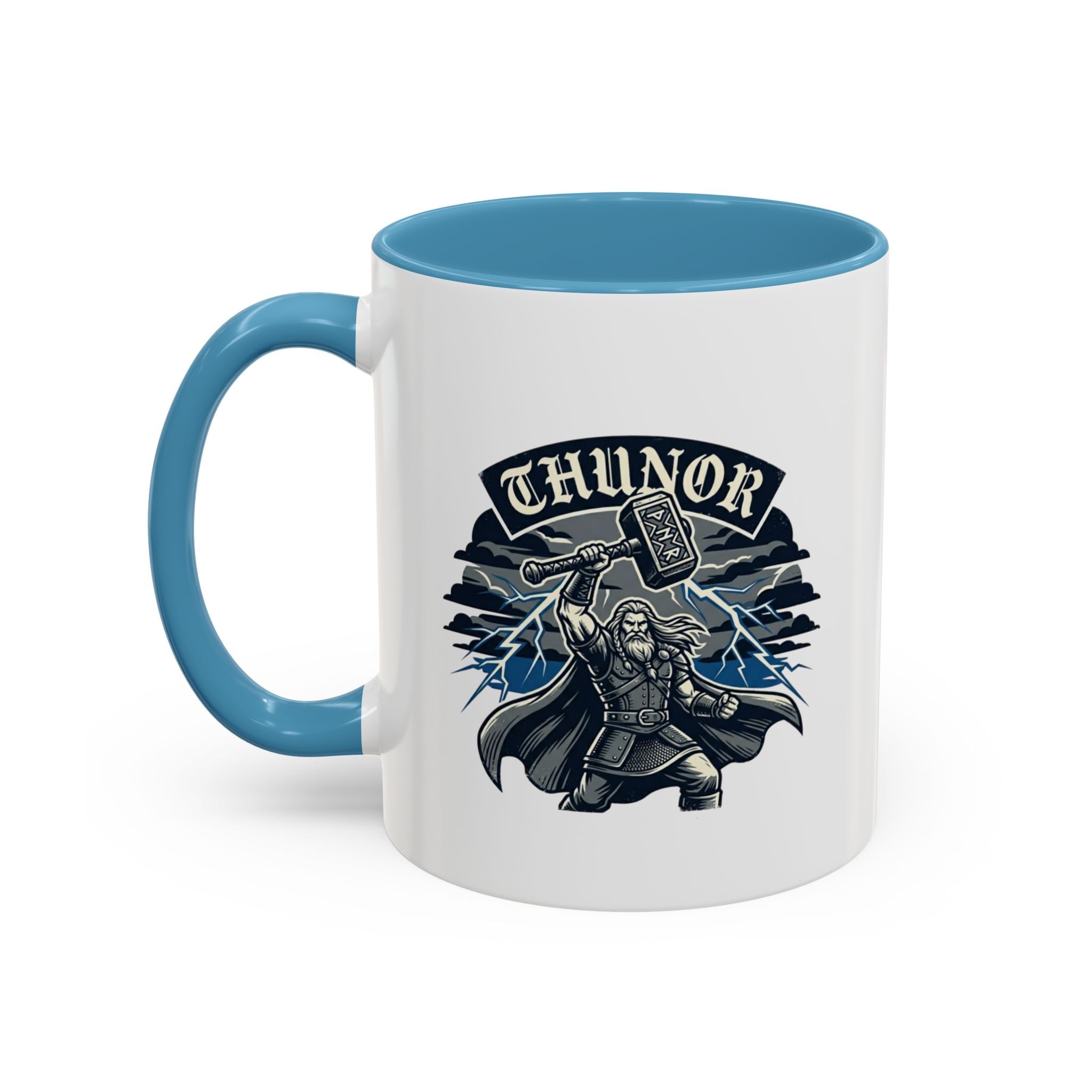 Thunor — Anglo-Saxon Thunder God 11oz Accent Mug | Norse History Gift