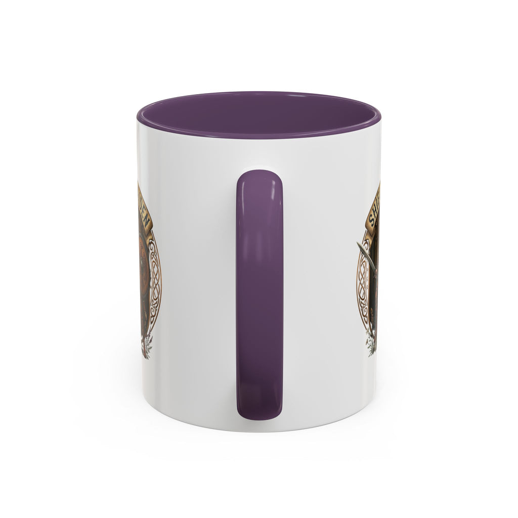 Shield Maiden Coffee Mug | Viking Warrior Shieldmaiden Design | 11oz Accent Mug
