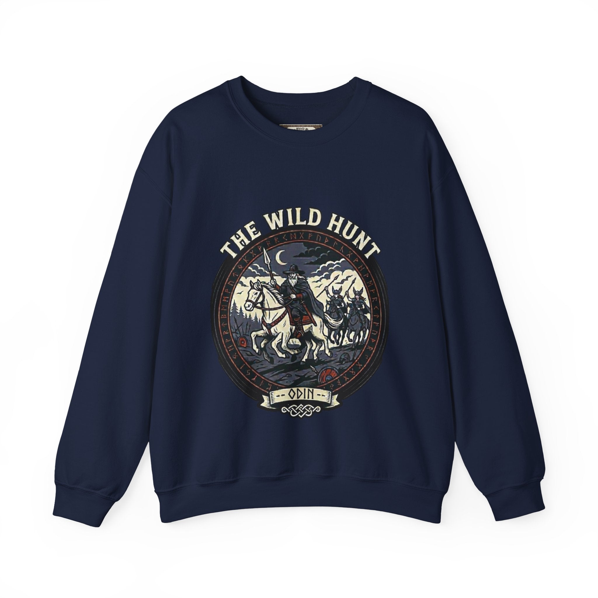 The Wild Hunt Unisex Sweatshirt – Odin on Sleipnir Norse Mythology Crewneck