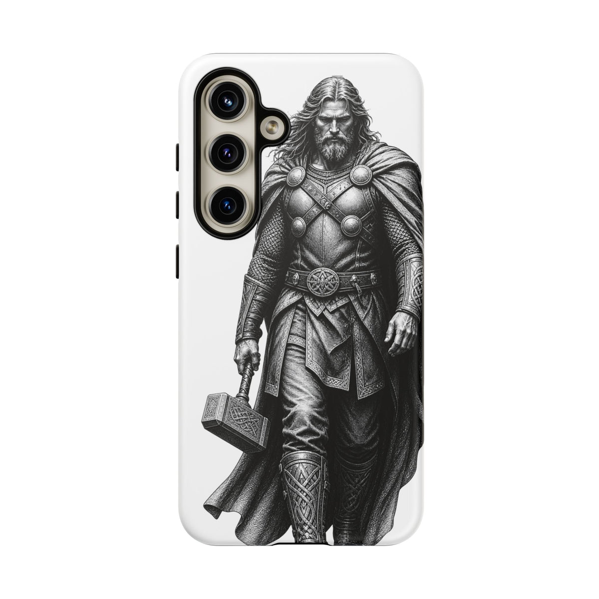 Thor & Thunor Phone Case — Norse Hammer Mjölnir Warrior Illustration | Heritage Clothing