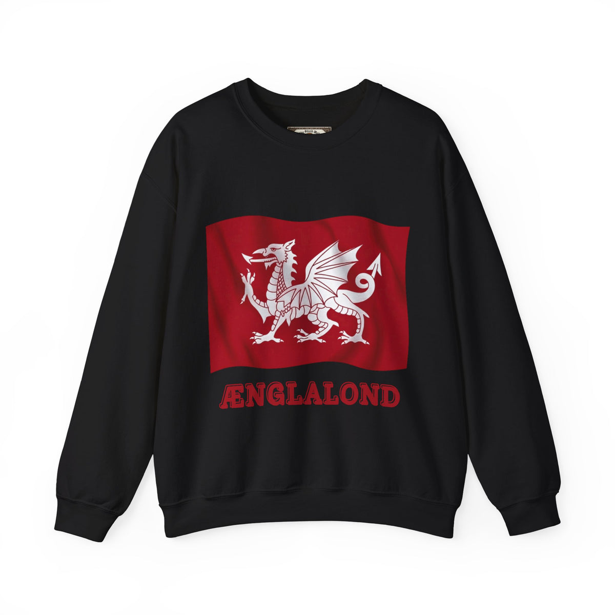 Ænglalond — White Dragon Wavy Flag Sweatshirt | Heritage Clothing