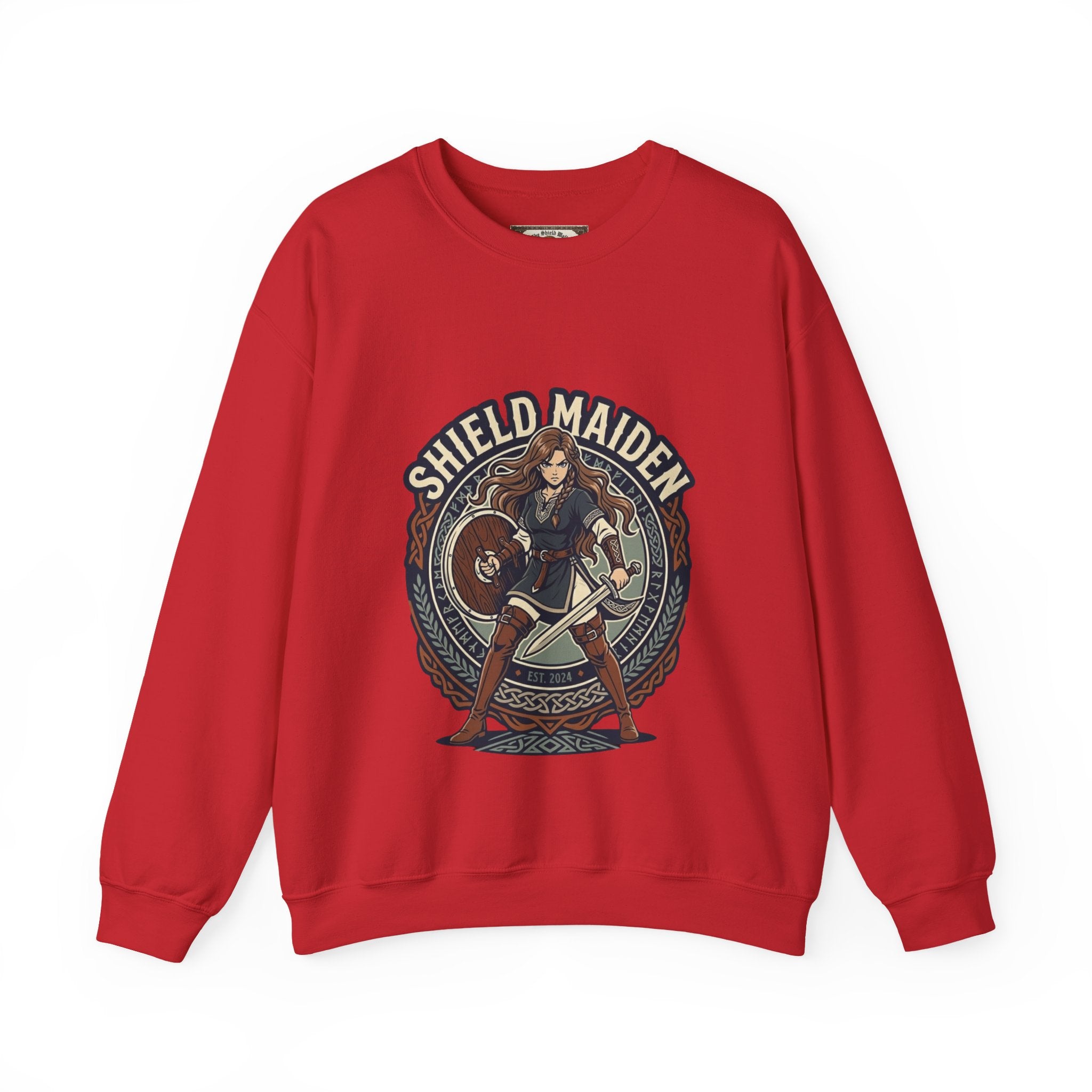 Shield Maiden Crewneck Sweatshirt | Unisex Viking Heritage Apparel