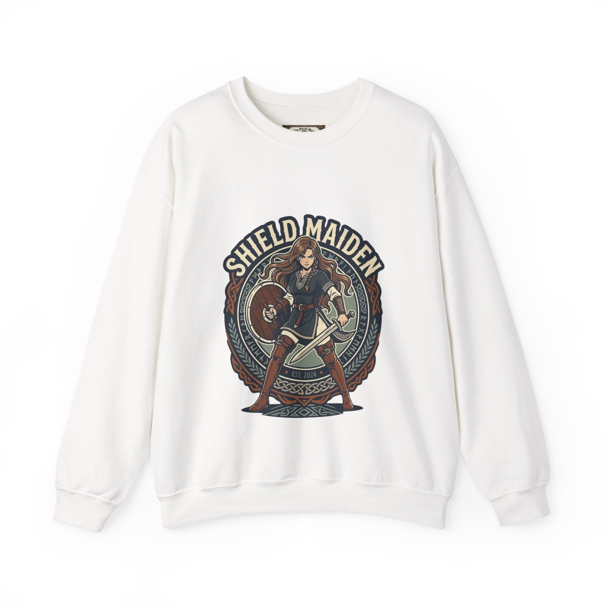 Shield Maiden Crewneck Sweatshirt | Unisex Viking Heritage Apparel