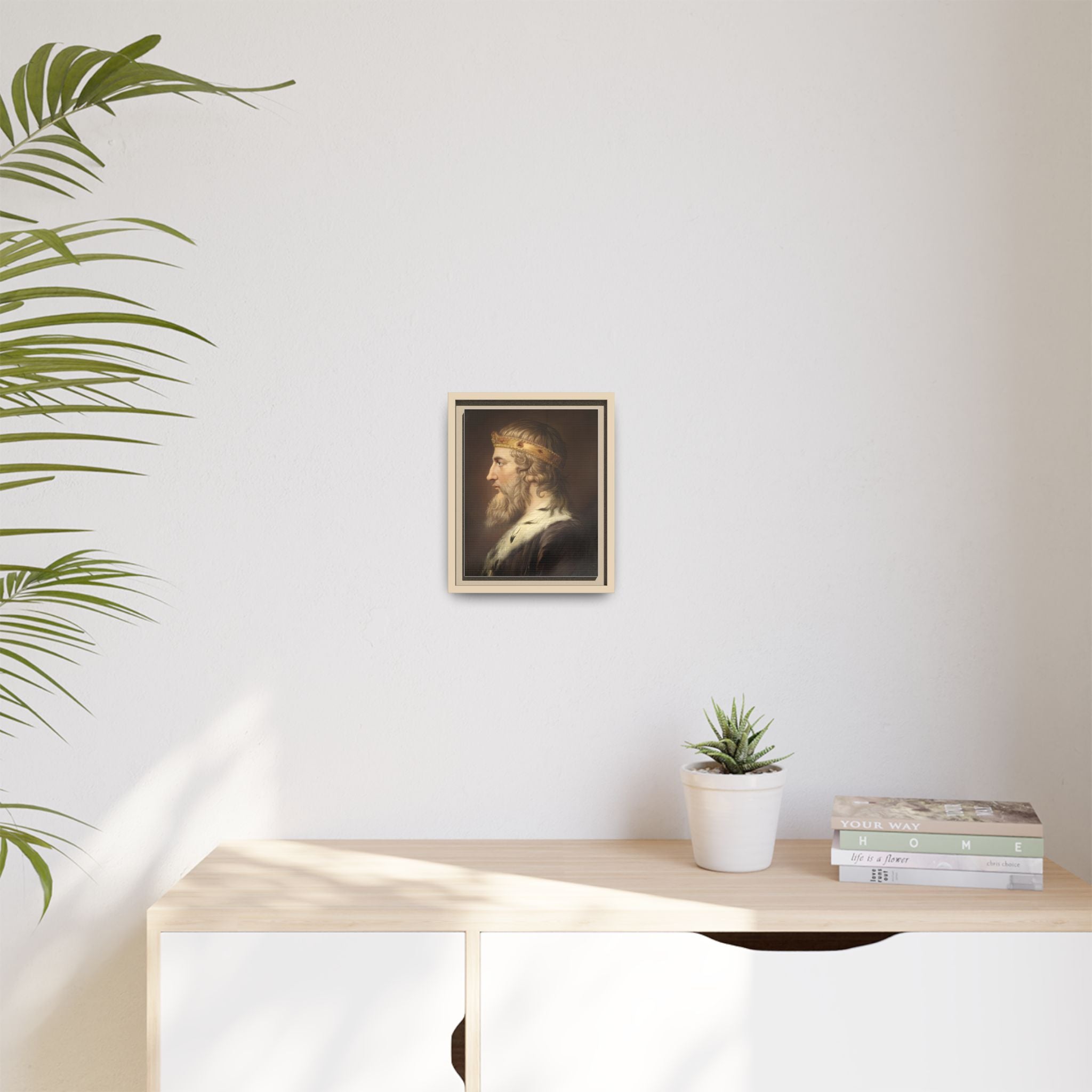 Alfred the Great Framed Canvas Print | 8×10" Matte Portrait Wall Art