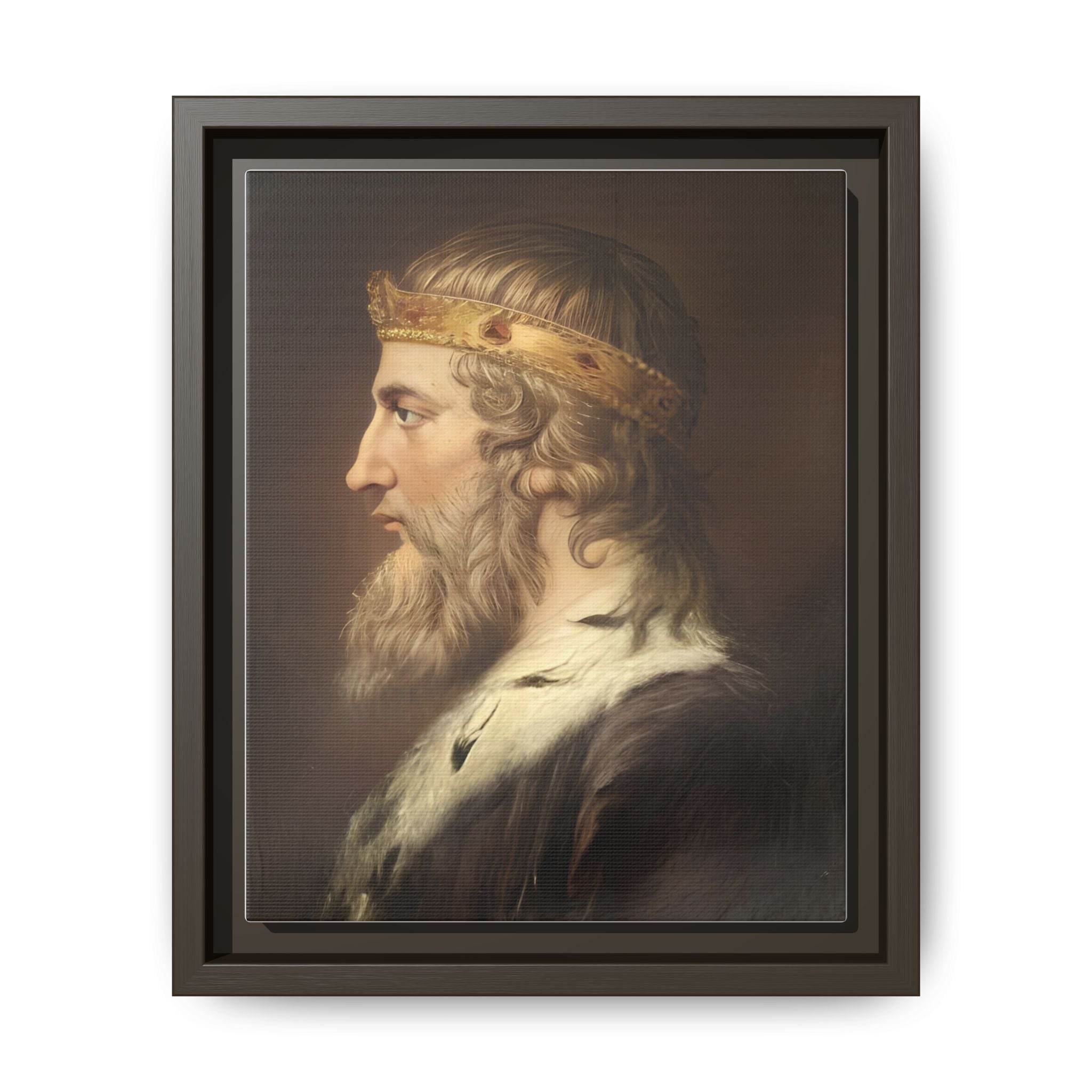 Alfred the Great Framed Canvas Print | 8×10" Matte Portrait Wall Art