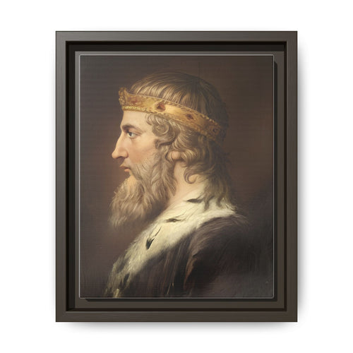 Alfred the Great Framed Canvas Print | 8×10" Matte Portrait Wall Art