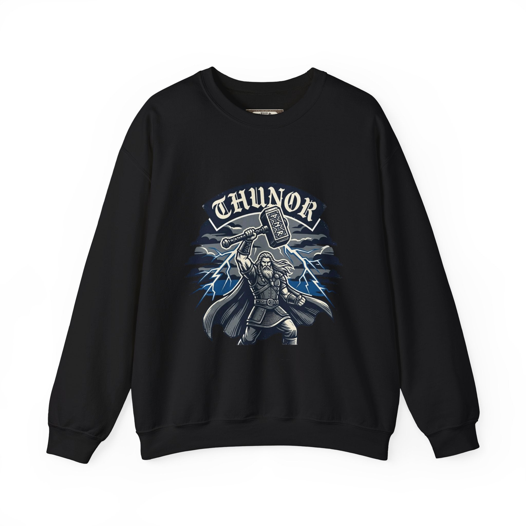 Thunor 'The Thunderer' Sweatshirt — Anglo-Saxon God of Thunder Design