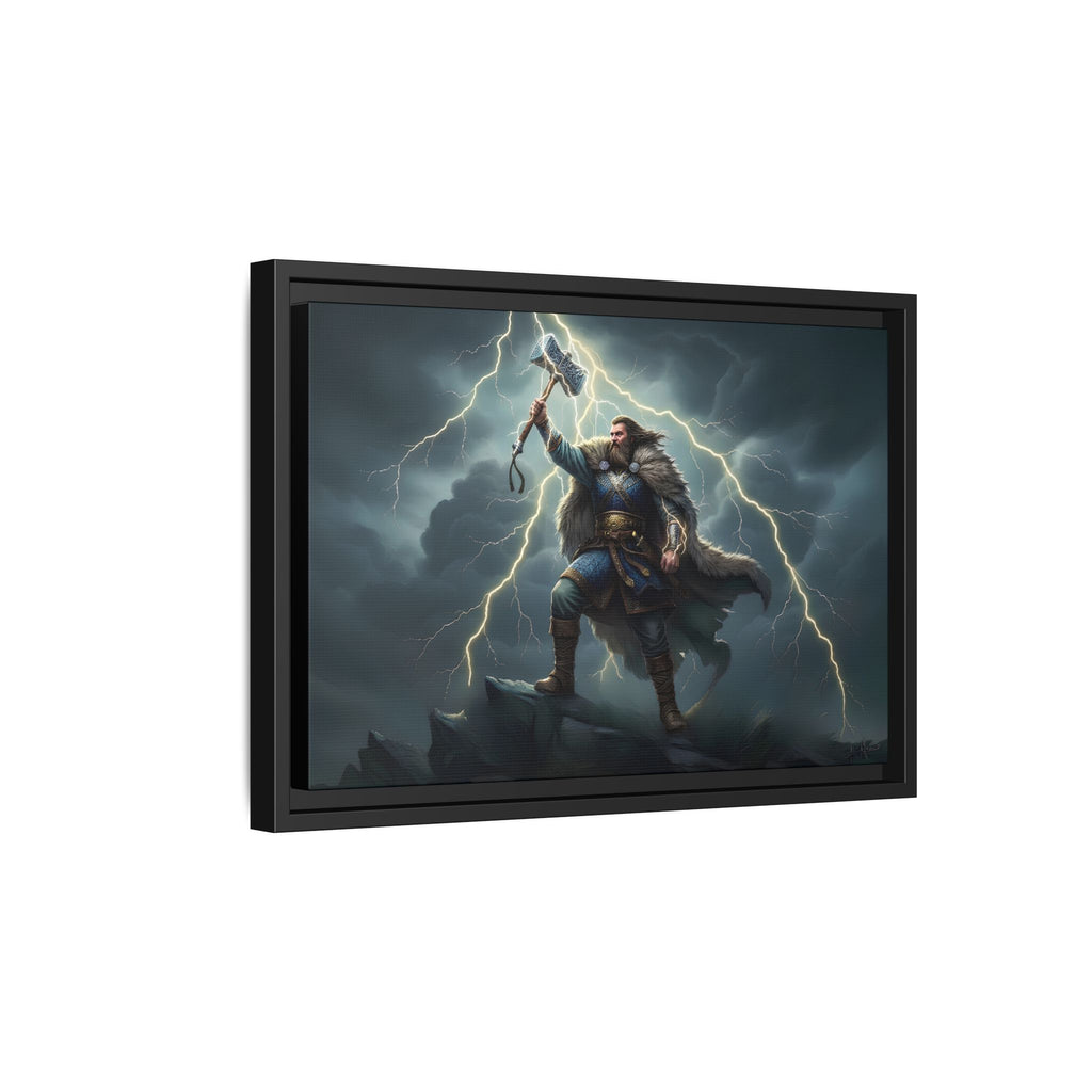 The Thunderer Framed Canvas Print — Thunor Anglo-Saxon God of Thunder | Heritage Wall Art