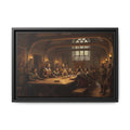 The Witan in Session — Anglo-Saxon Royal Council Framed Canvas Print | Heritage Gift
