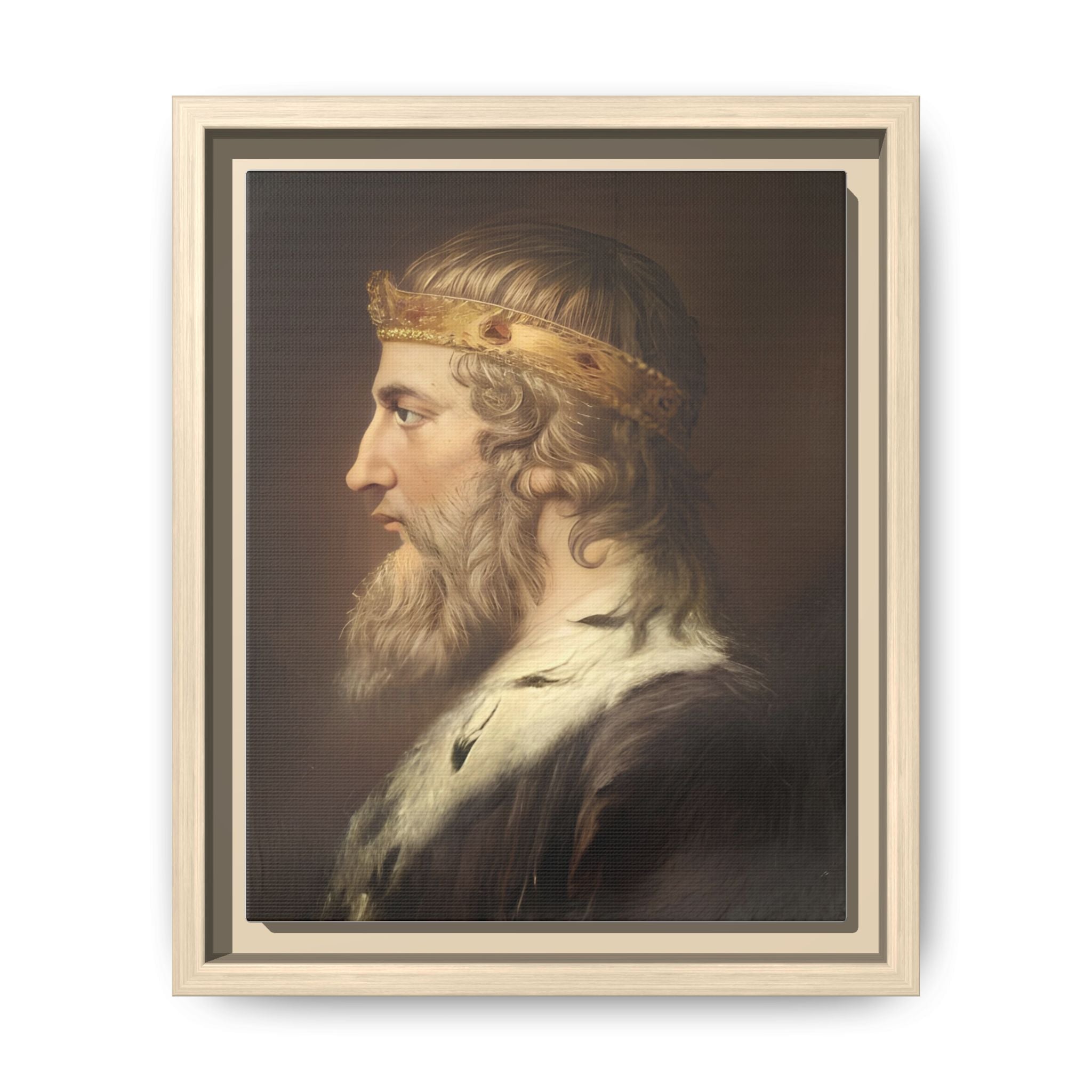 Alfred the Great Framed Canvas Print | 8×10" Matte Portrait Wall Art