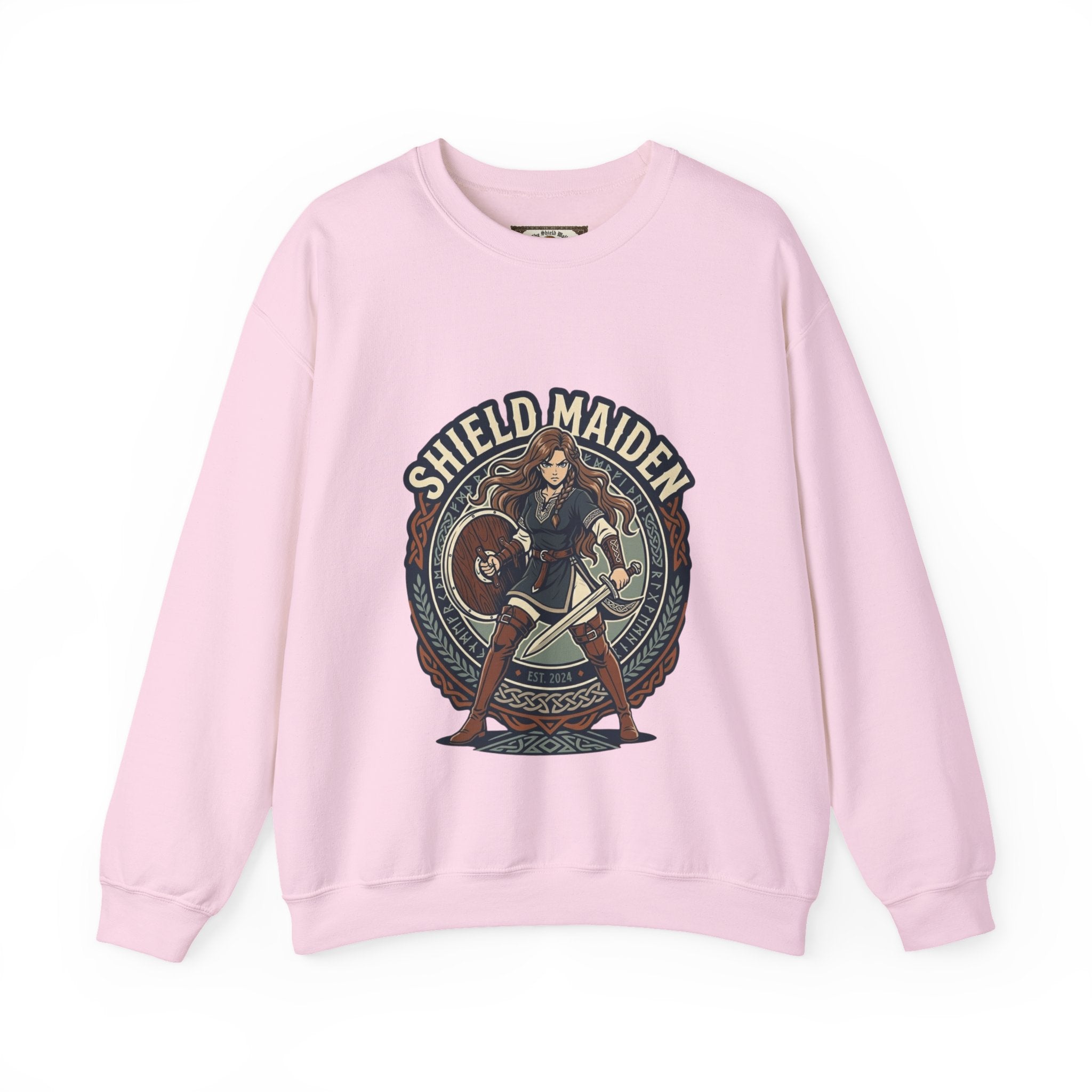 Shield Maiden Crewneck Sweatshirt | Unisex Viking Heritage Apparel