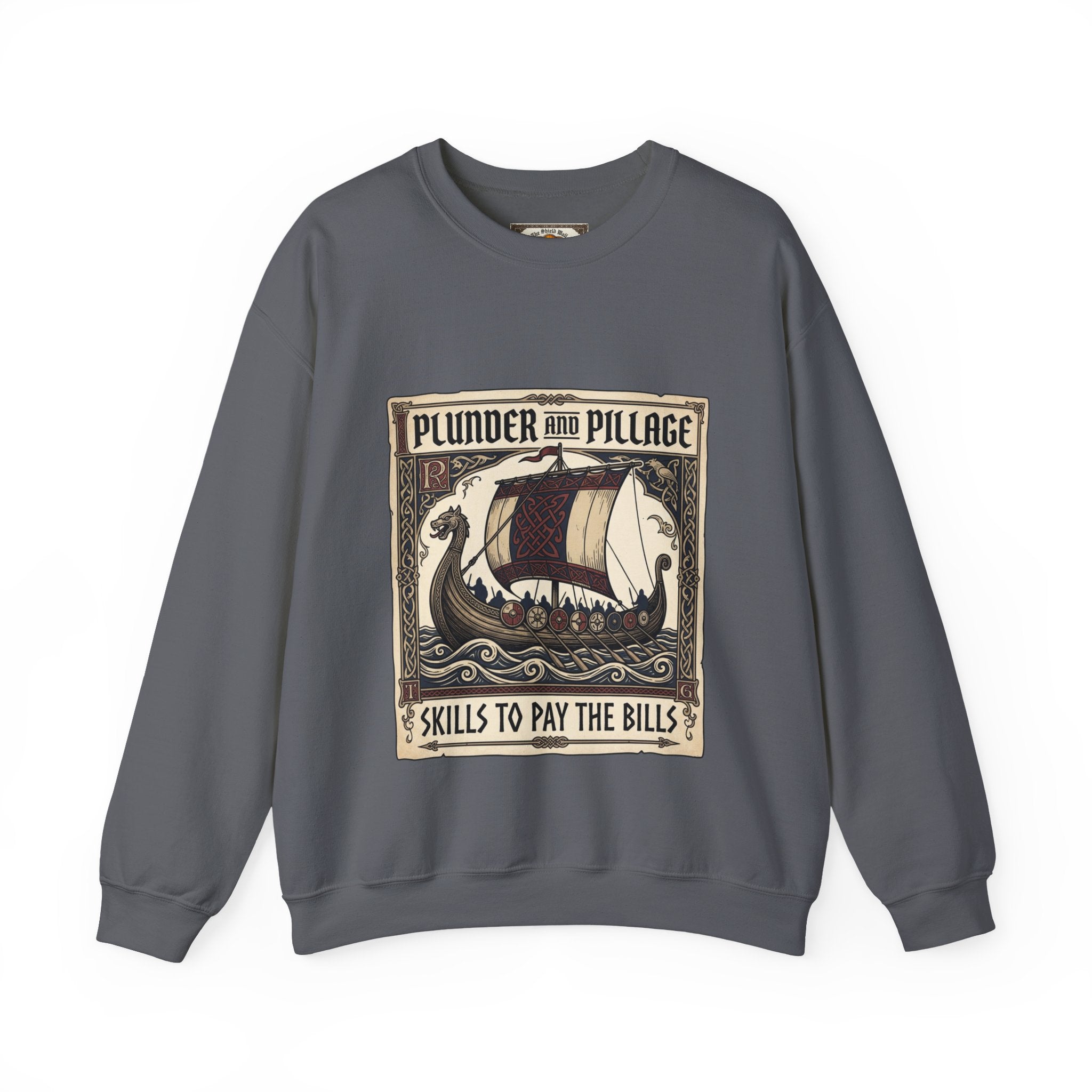 Viking Plunder & Pillage Crewneck Sweatshirt | Unisex Adult Norse Humour | S–2XL