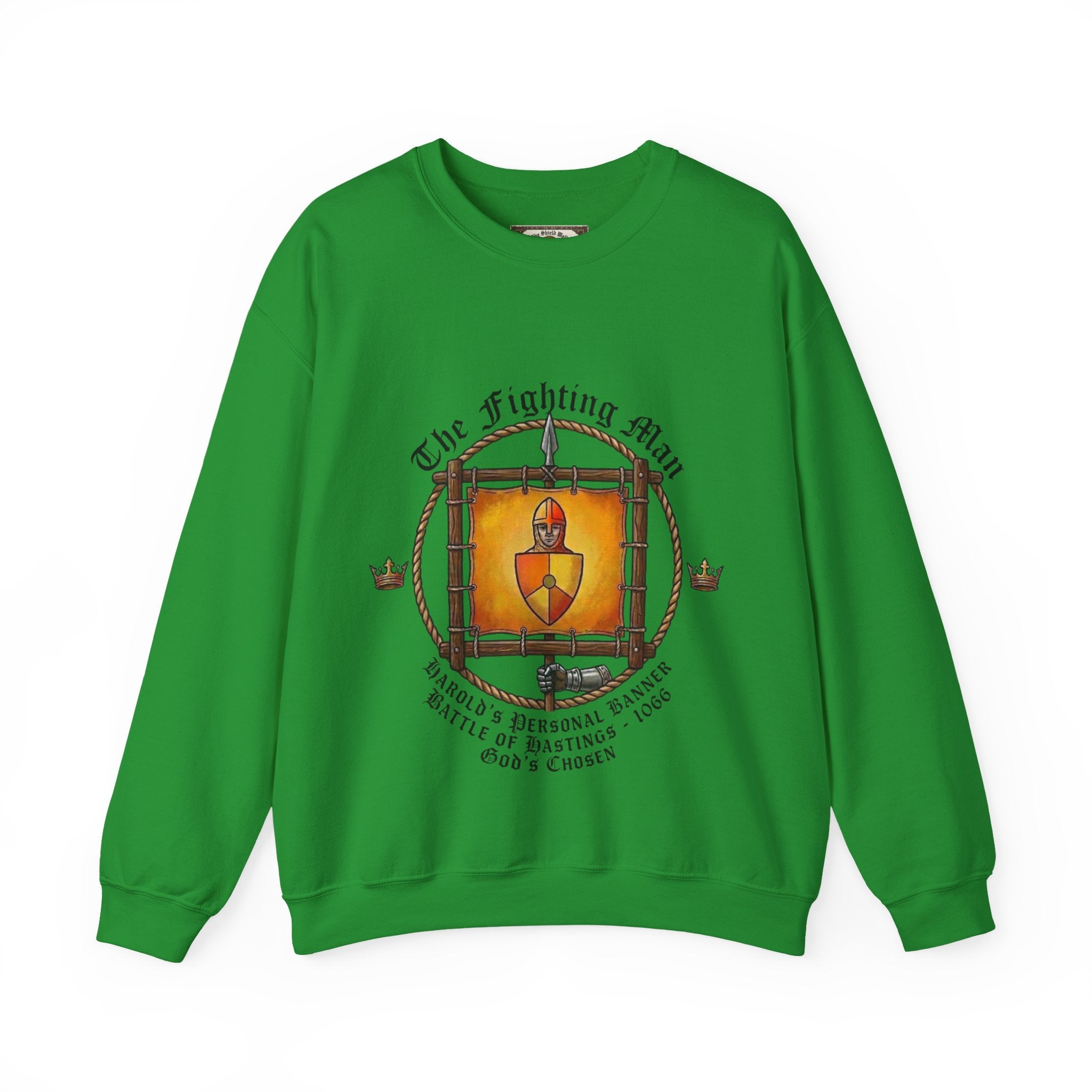 King Harold II Fighting Man Banner Sweatshirt — The Last Anglo-Saxon King (Battle of Hastings 1066)