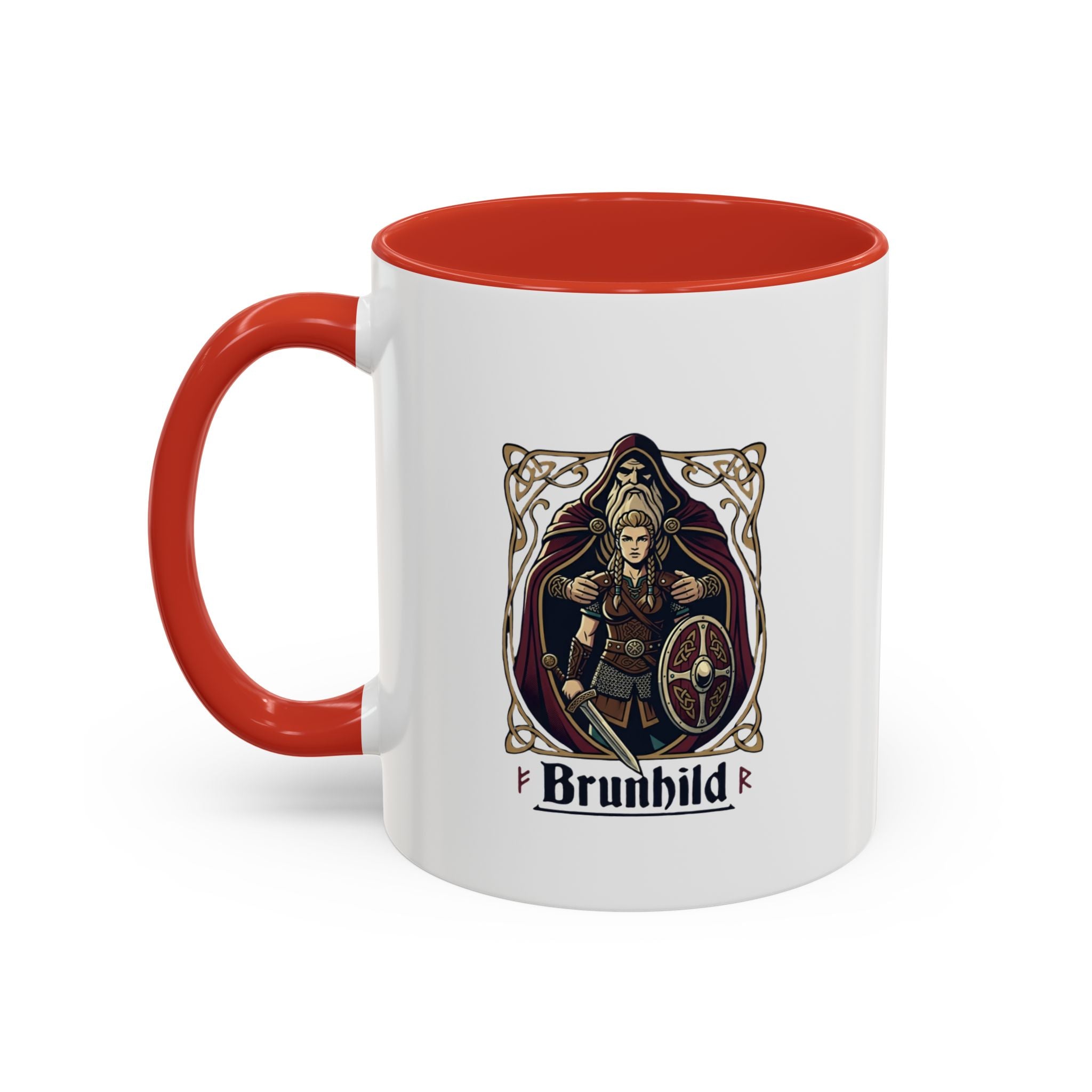 Brunhild Viking Shieldmaiden Coffee Mug | Norse Warrior Accent Mug – 11oz