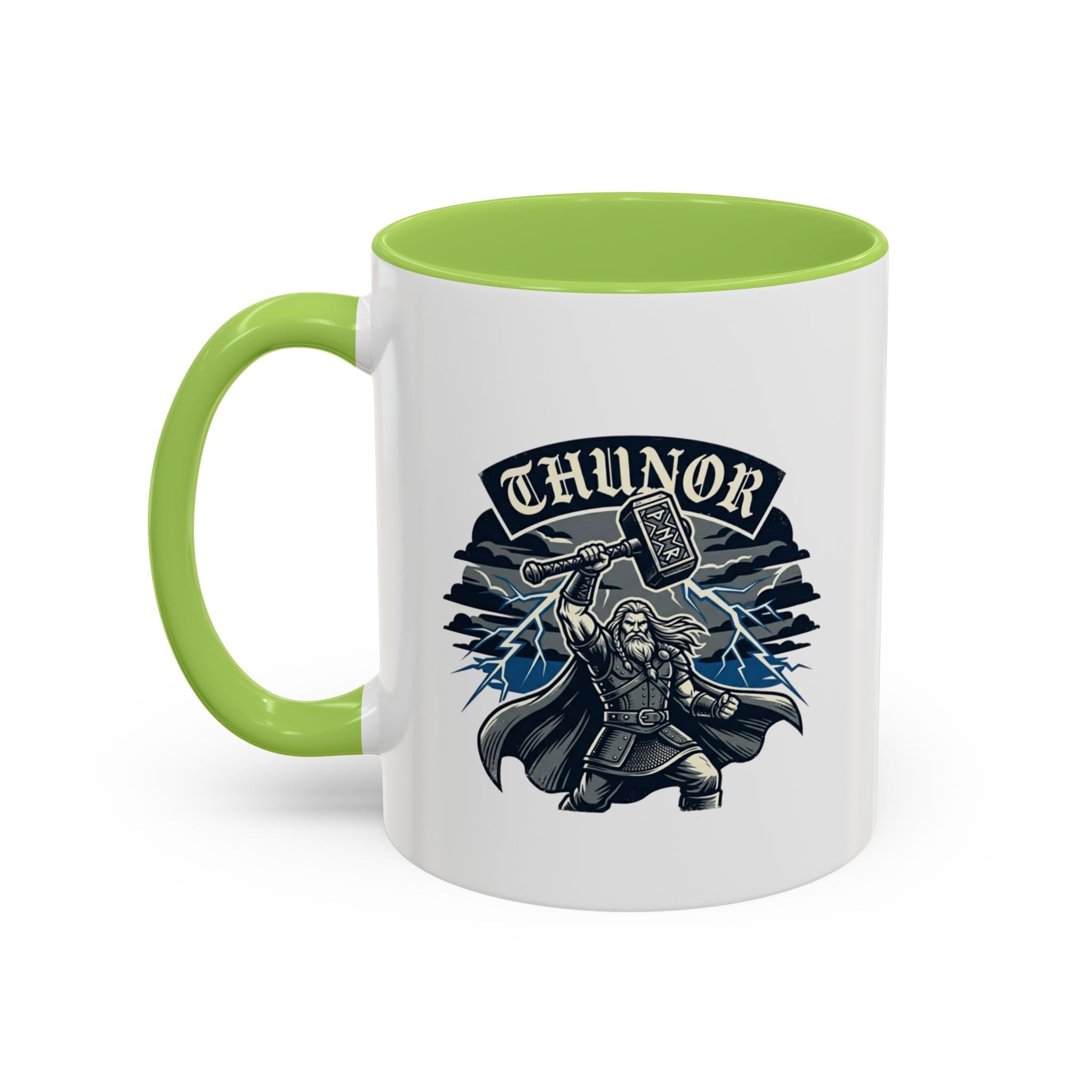 Thunor — Anglo-Saxon Thunder God 11oz Accent Mug | Norse History Gift