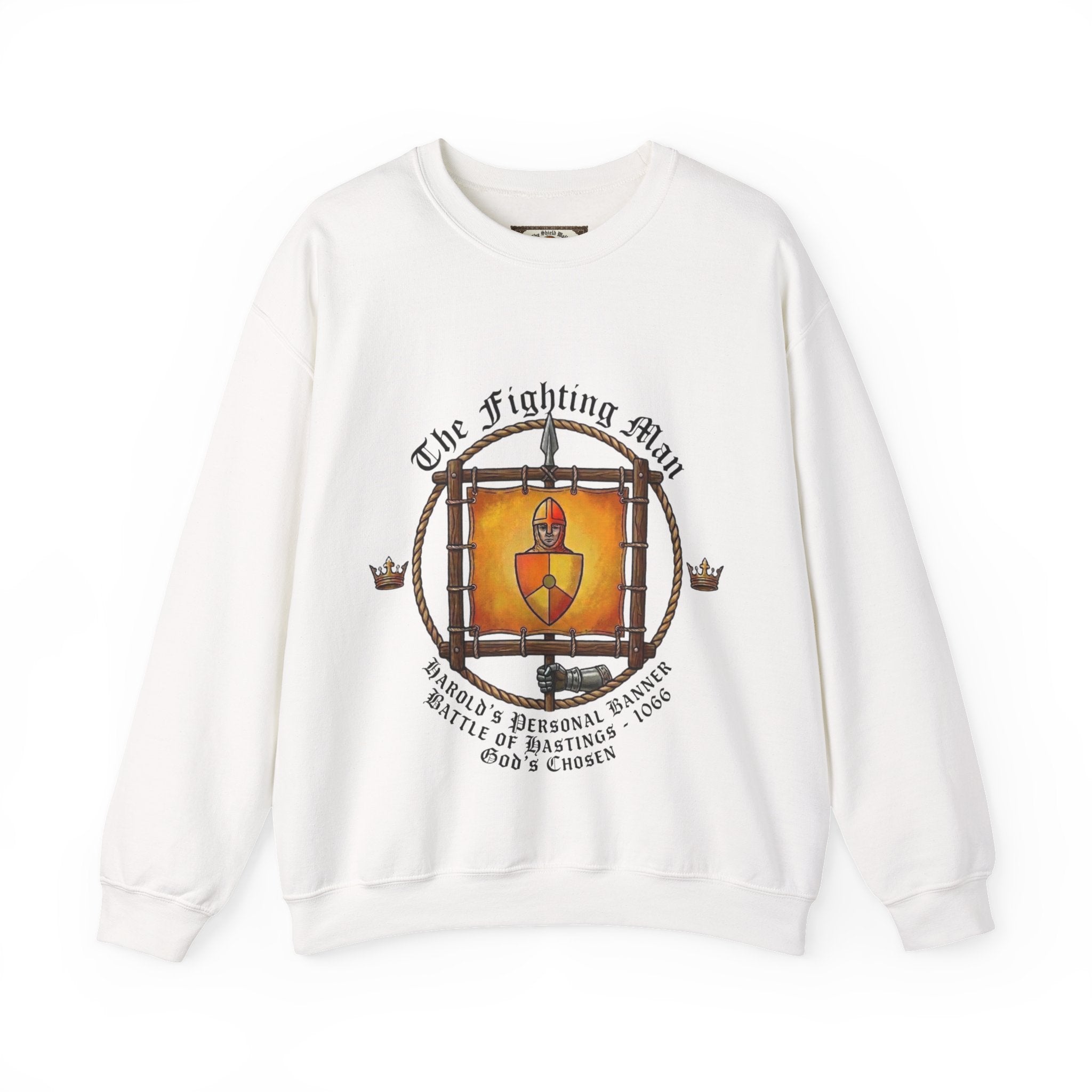 King Harold II Fighting Man Banner Sweatshirt — The Last Anglo-Saxon King (Battle of Hastings 1066)