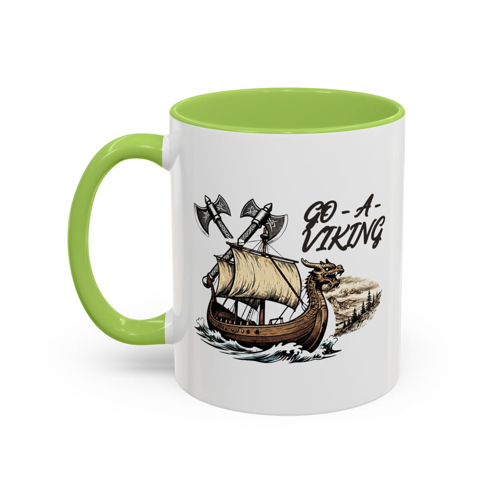 Go A Viking Longship Mug — Norse Heritage Accent Ceramic Coffee Mug 11oz | Heritage Clothing