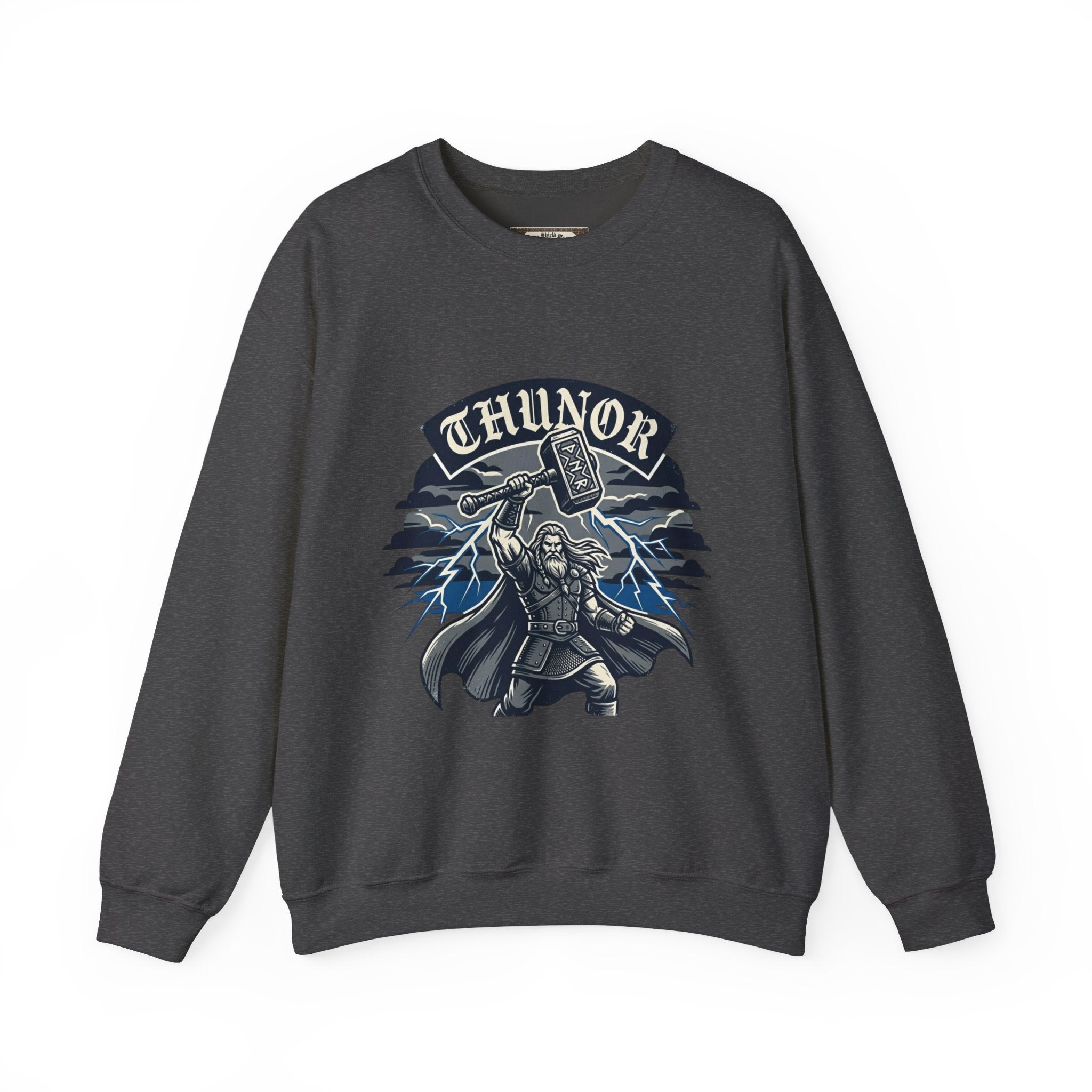 Thunor 'The Thunderer' Sweatshirt — Anglo-Saxon God of Thunder Design