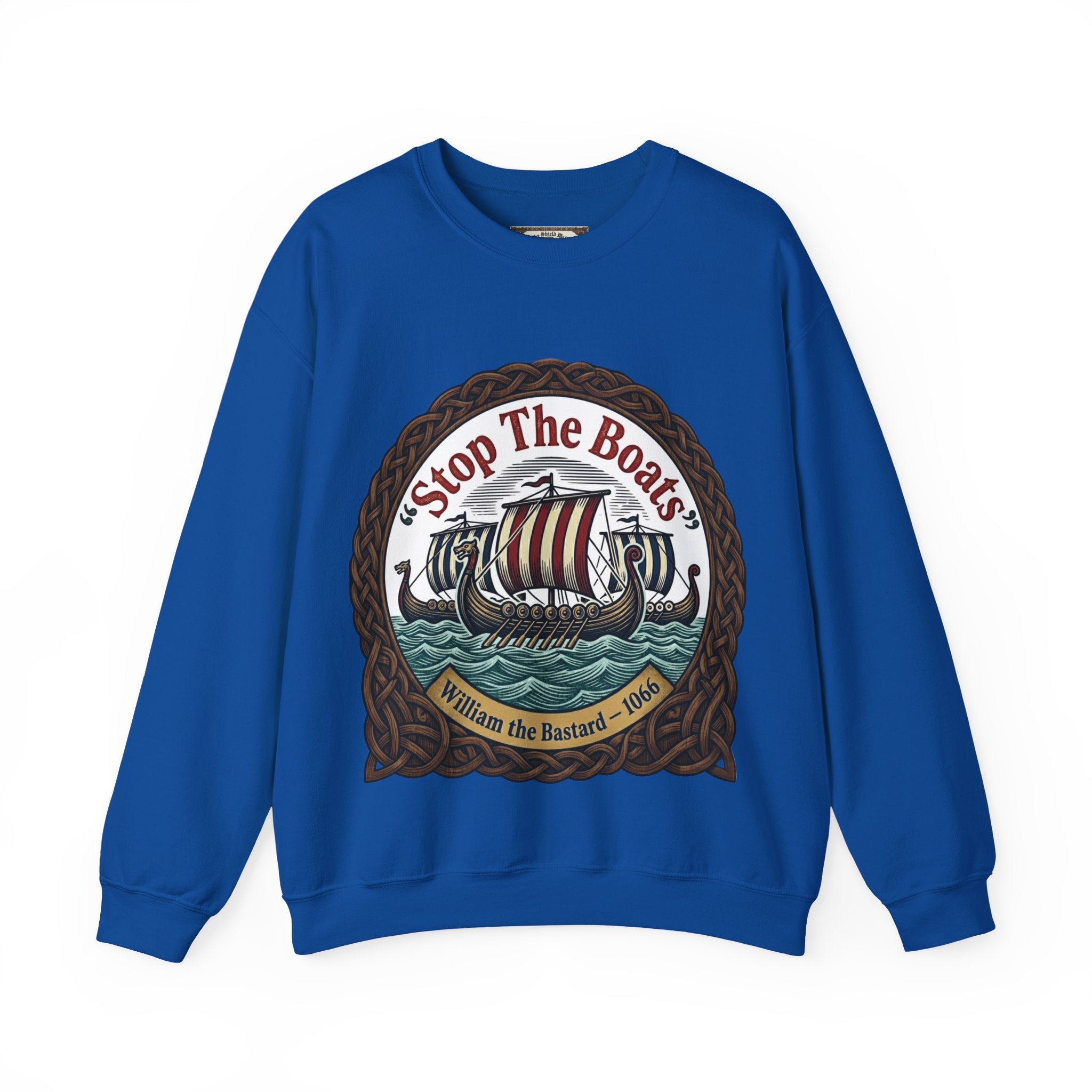 Stop the Boats William the Conqueror Crewneck Sweatshirt | Unisex Adults | Norman Yoke 1066