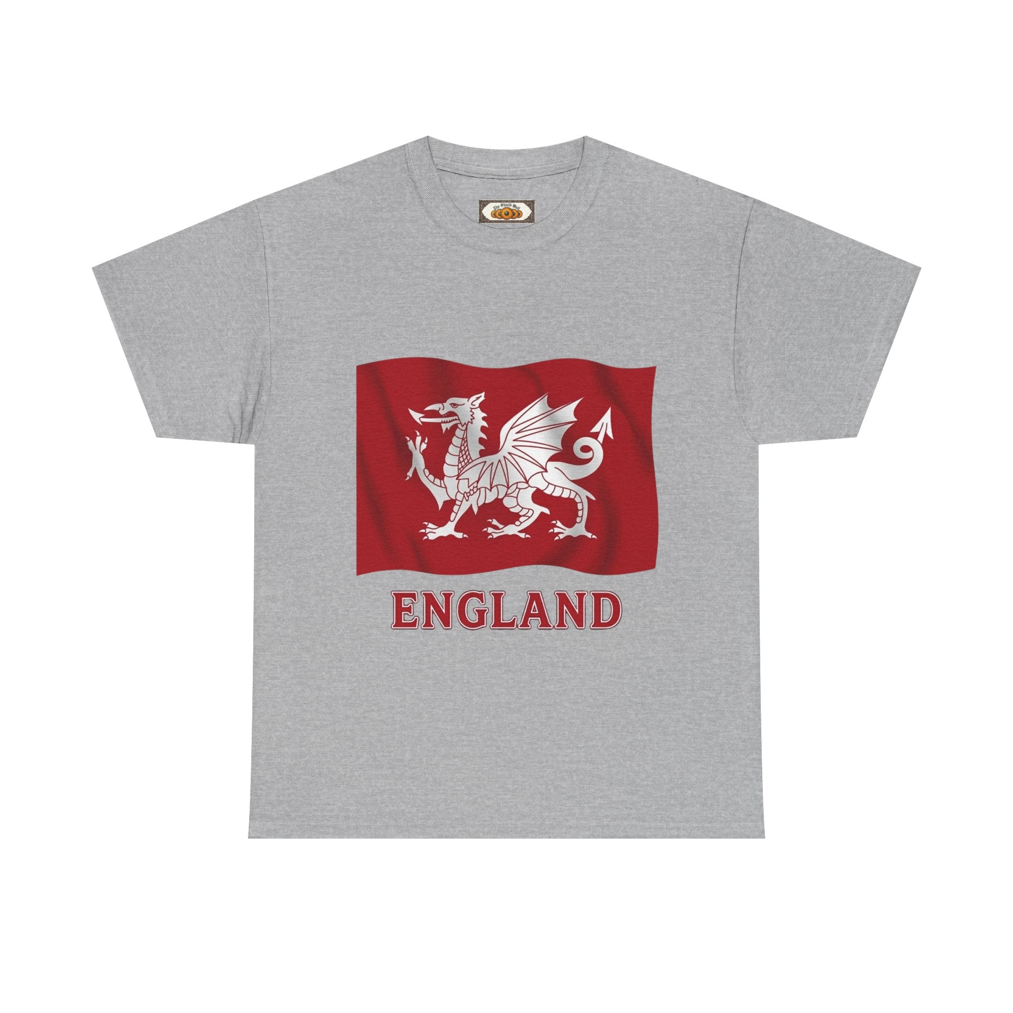 Anglo-Saxon White Dragon Flag T-Shirt | Unisex Historical Cotton Tee