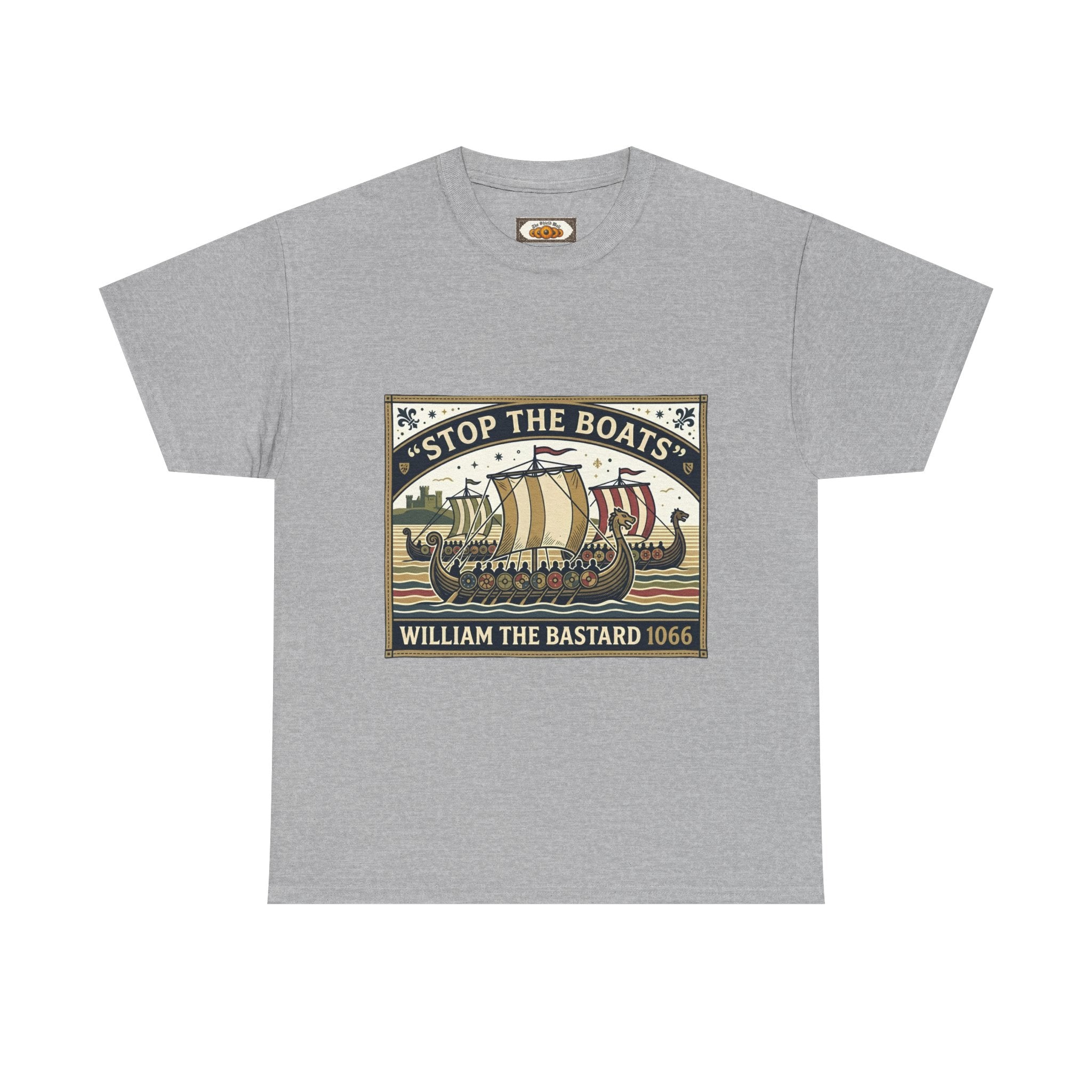 "Stop the Boats" Norman Conquest 1066 Protest T-Shirt | English History Tee