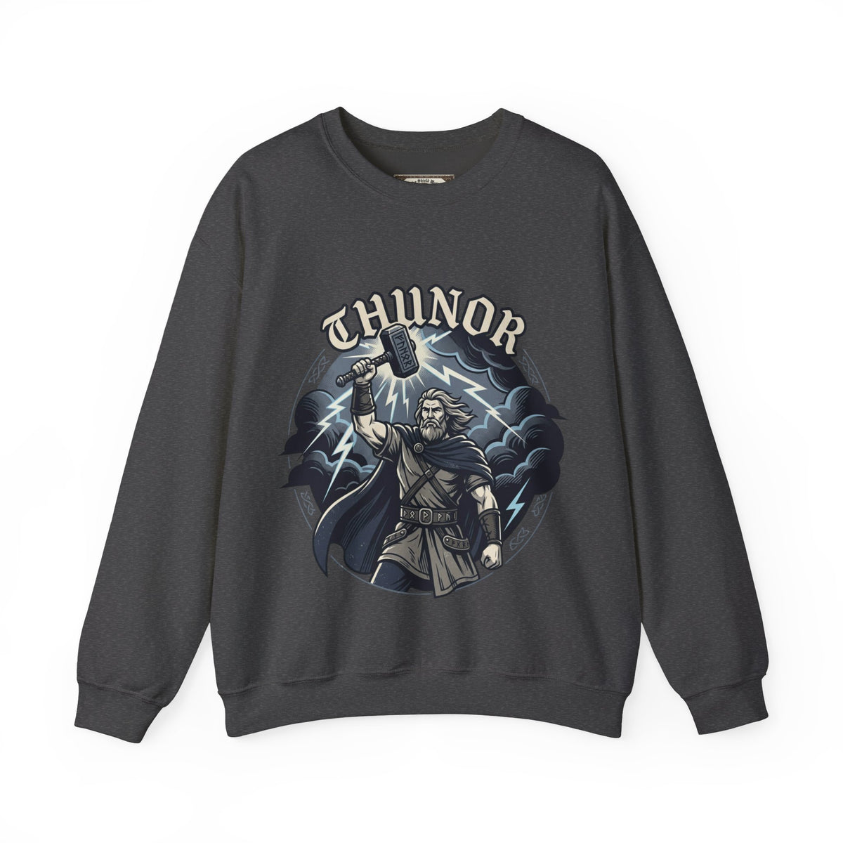 Storm Crown Sweatshirt — Thunor Anglo-Saxon God of Thunder | Heritage Clothing
