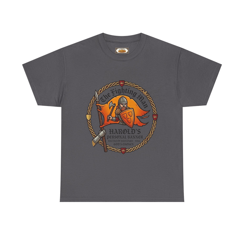 King Harold II T-Shirt — The Fighting Man, Shield & Axe Design | Heritage Clothing