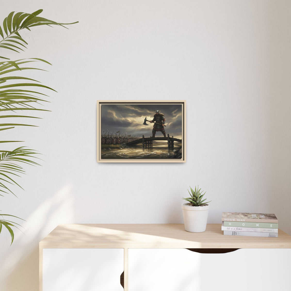 The Lone Axeman of Stamford Bridge — Framed 1066 Viking Canvas Print | Heritage Clothing