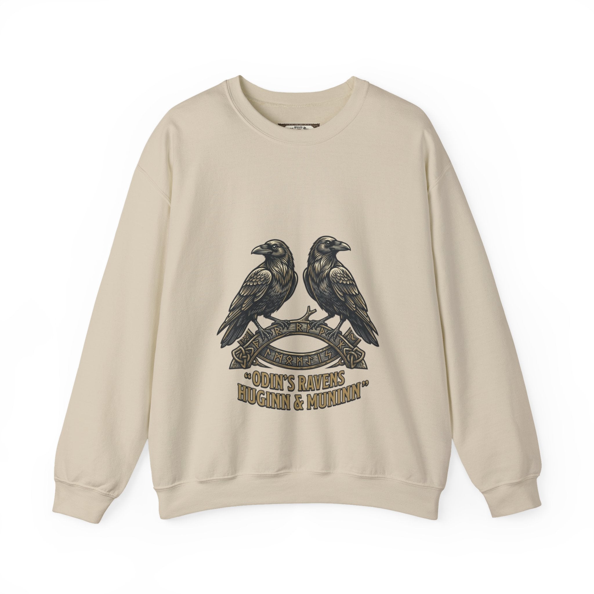 Odin's Ravens Huginn & Muninn Unisex Crewneck Sweatshirt — Norse Mythology Gift