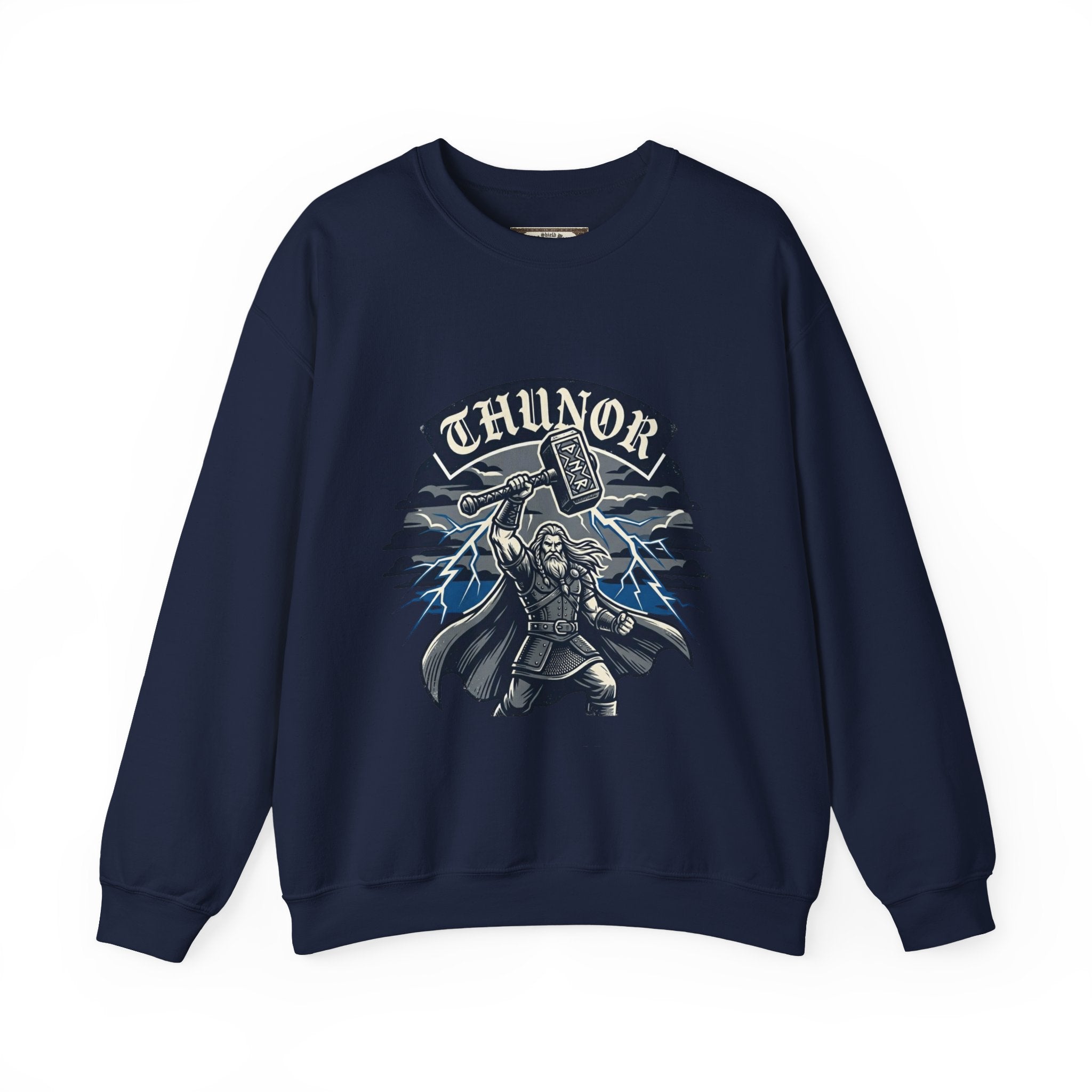 Thunor 'The Thunderer' Sweatshirt — Anglo-Saxon God of Thunder Design