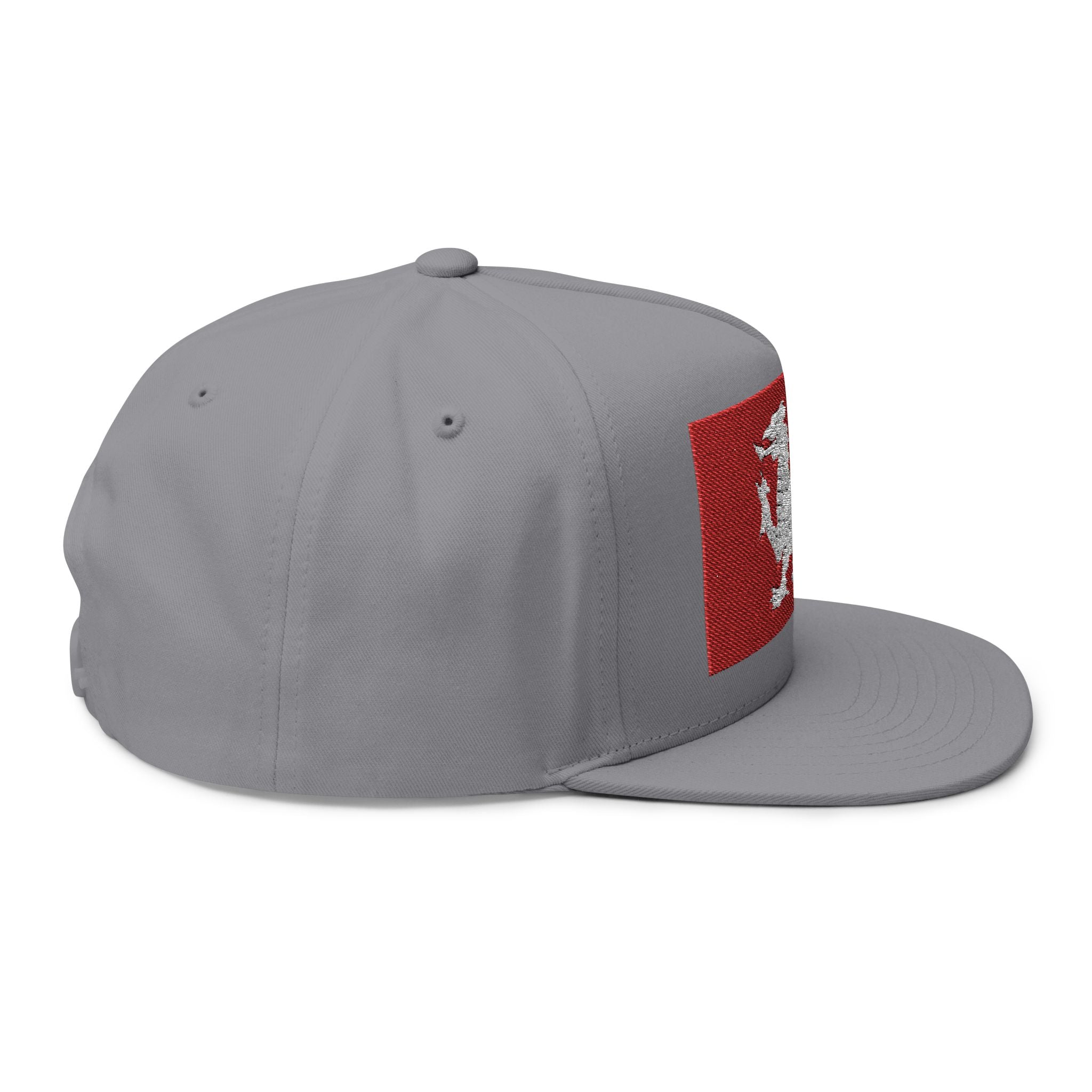 Wessex White Dragon Embroidered Flat Bill Cap — Anglo-Saxon Snapback | Heritage Clothing