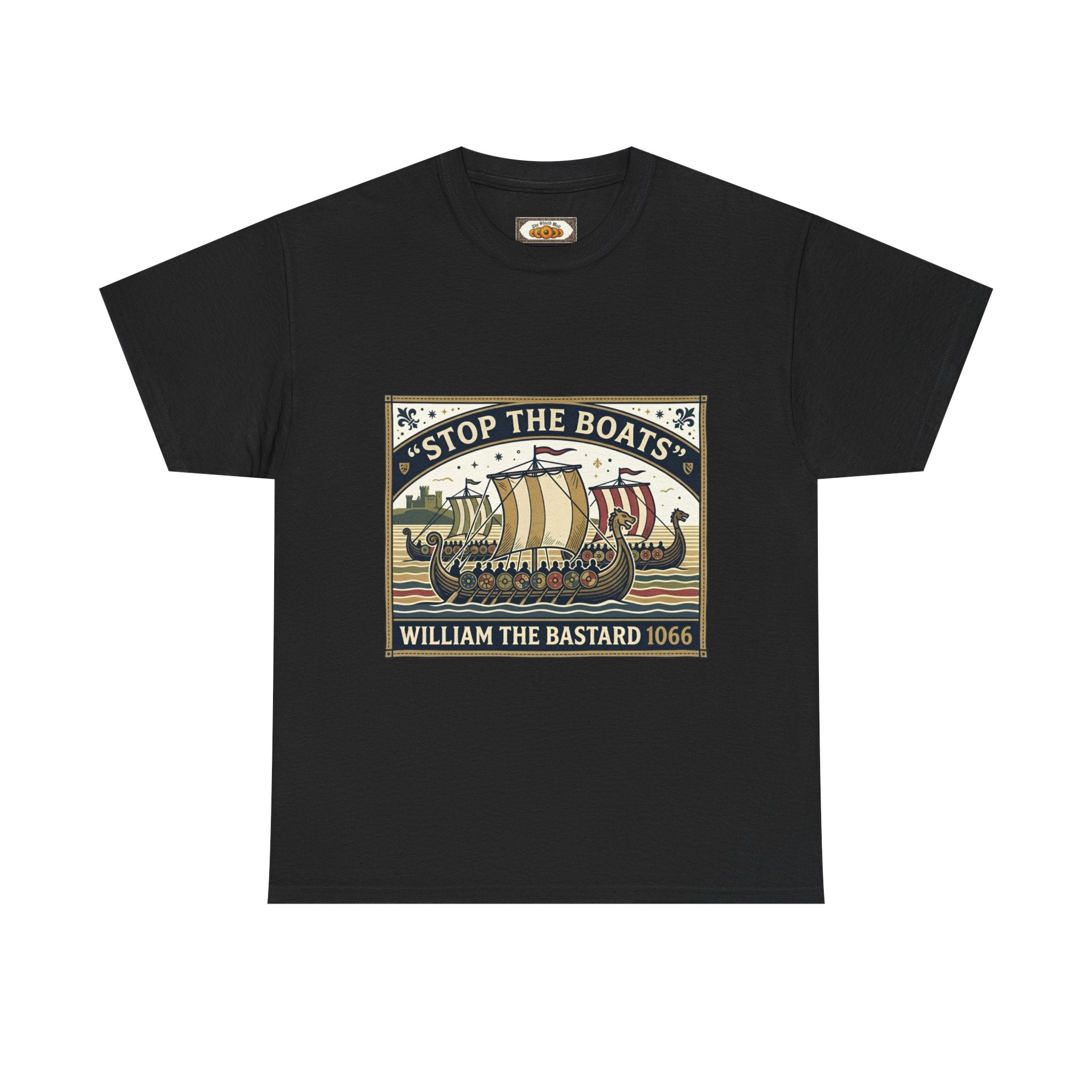 "Stop the Boats" Norman Conquest 1066 Protest T-Shirt | English History Tee