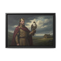 King Harold II Framed Canvas Print — The Falcon King | Heritage Wall Art